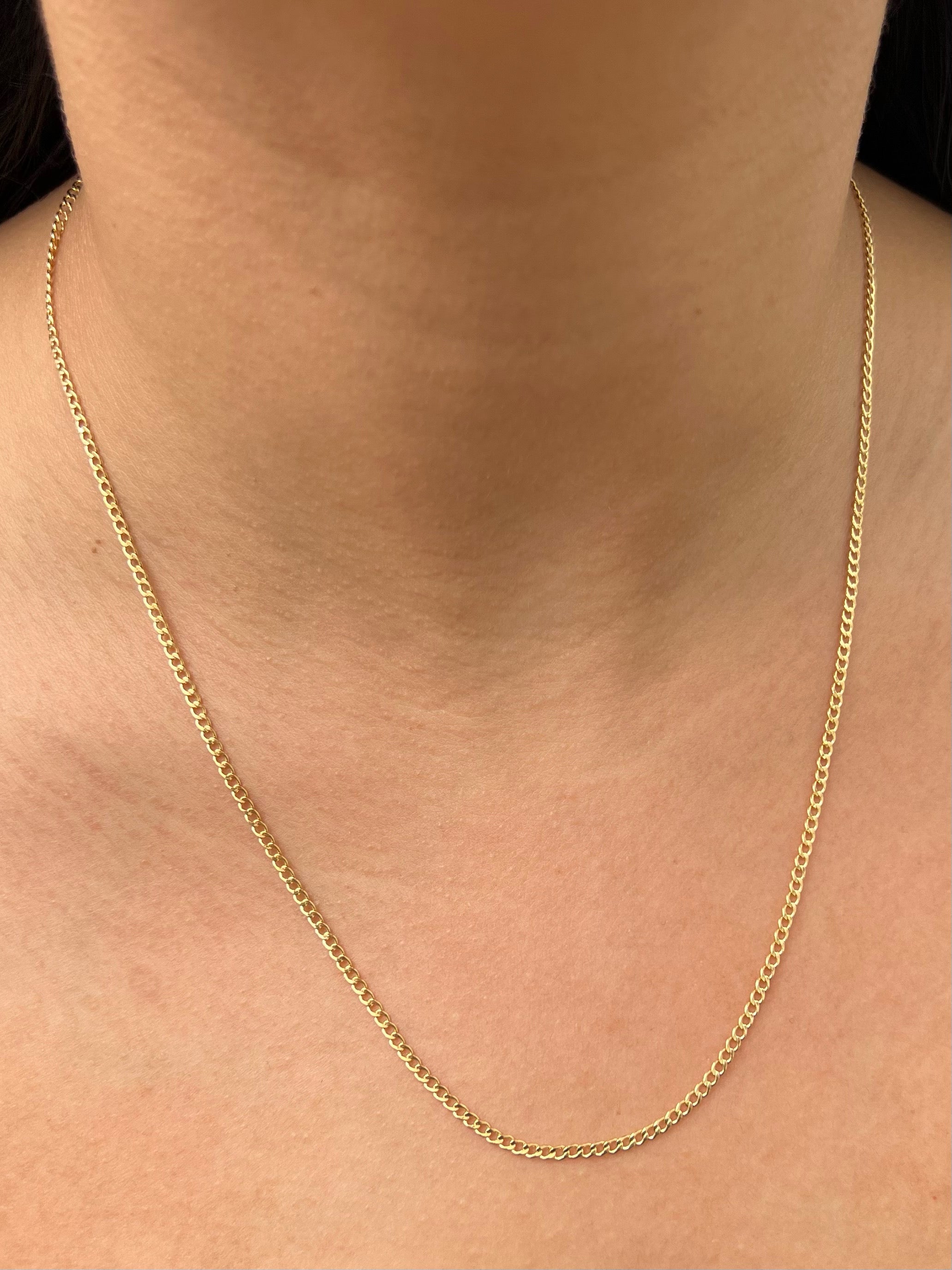 Cadena mini cubana 1.45gr / Largo 50cm / Oro Amarillo italy +1 M