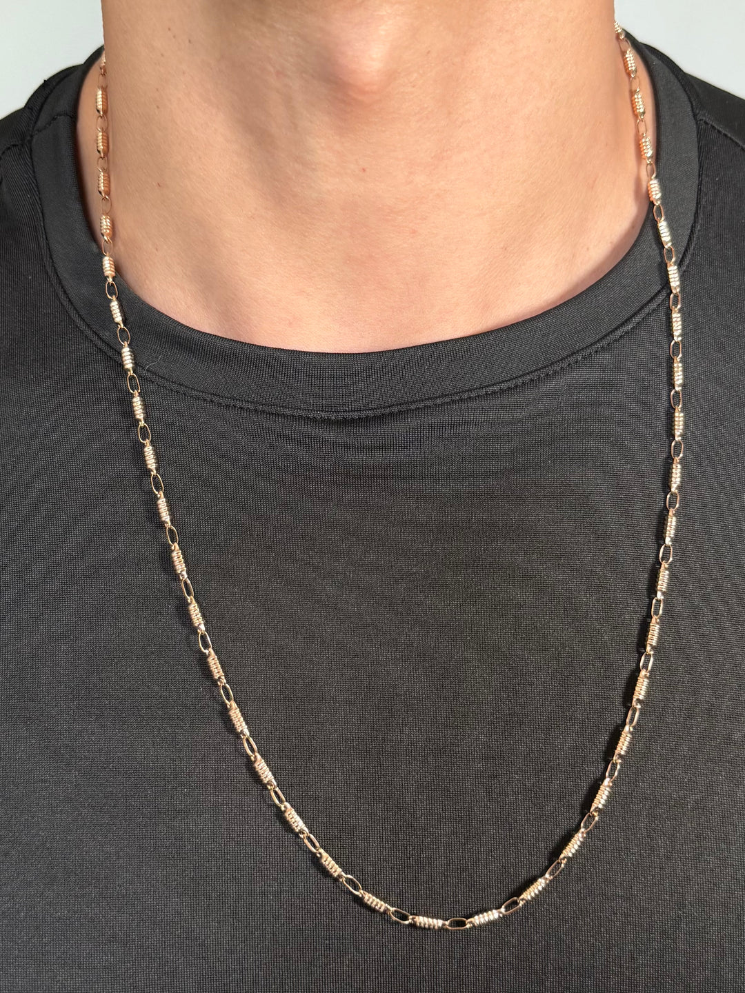 Cadena Rustica 10.75gr / 70cm / 3.6mm — Oro Rosado