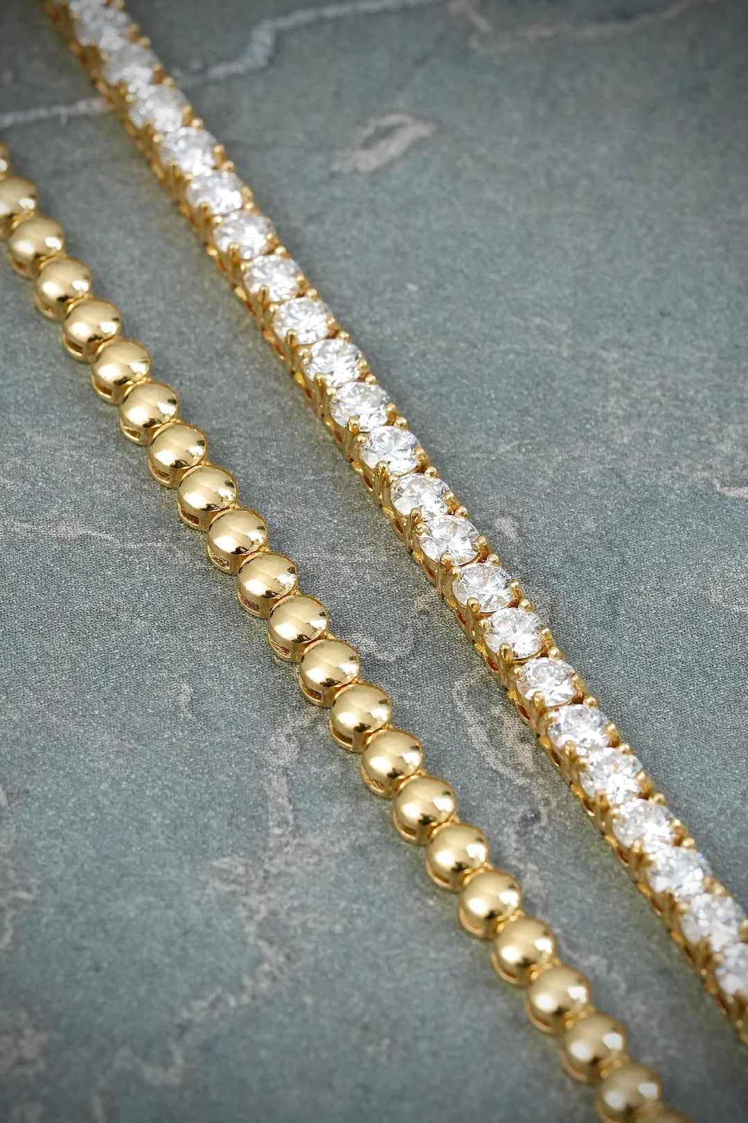 Cadena con 754pts de diamantes 20.75gr / Largo 45cm — Oro Amarillo