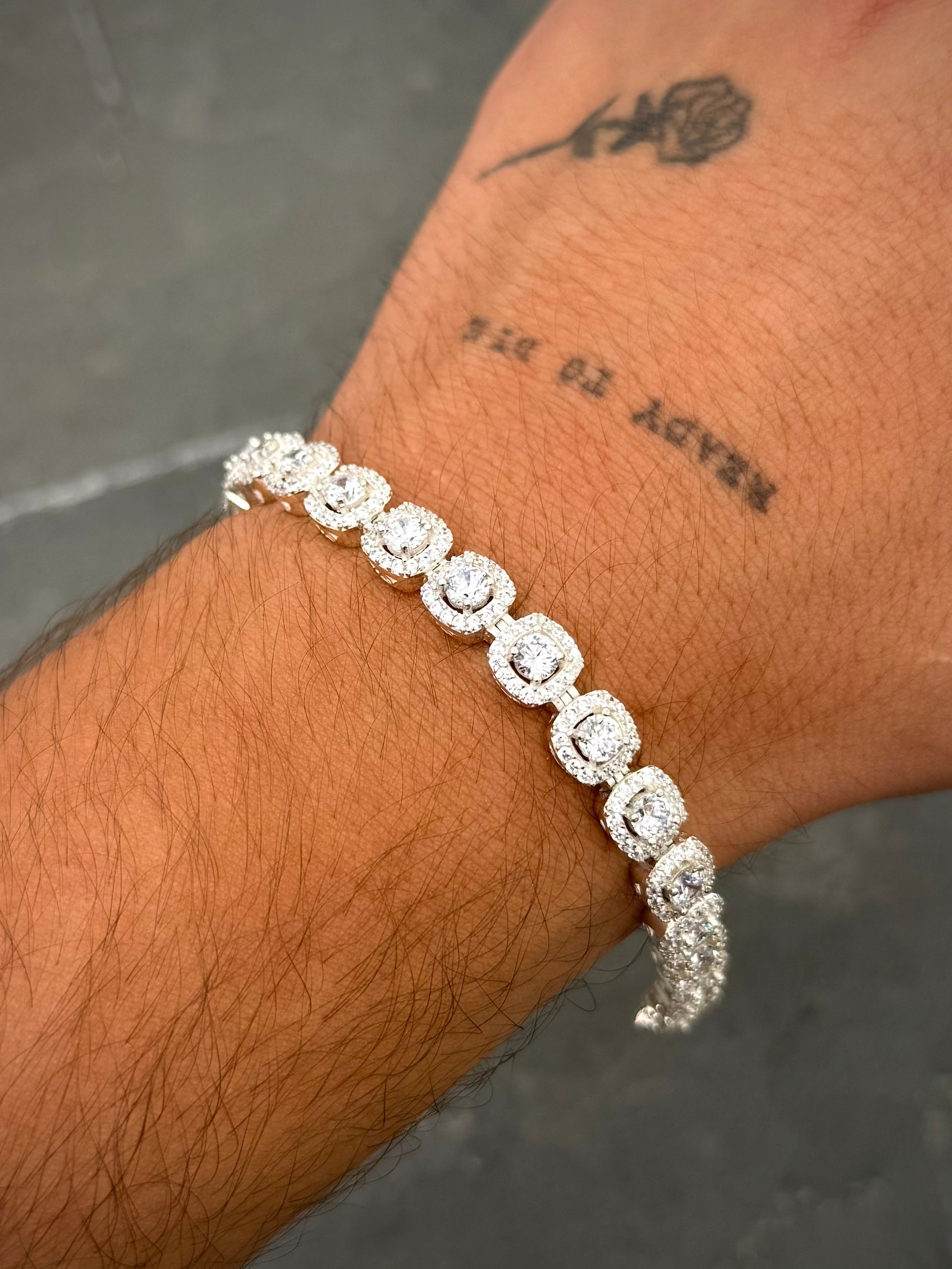 Pulso tenis con swarovski blanco 22gr / Largo 18.5cm / Plata (Joya) M