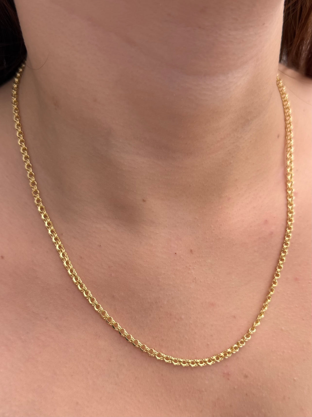 Cadena Aro Seguido Doble 4.65gr / 50cm / 3.3mm — Oro Amarillo