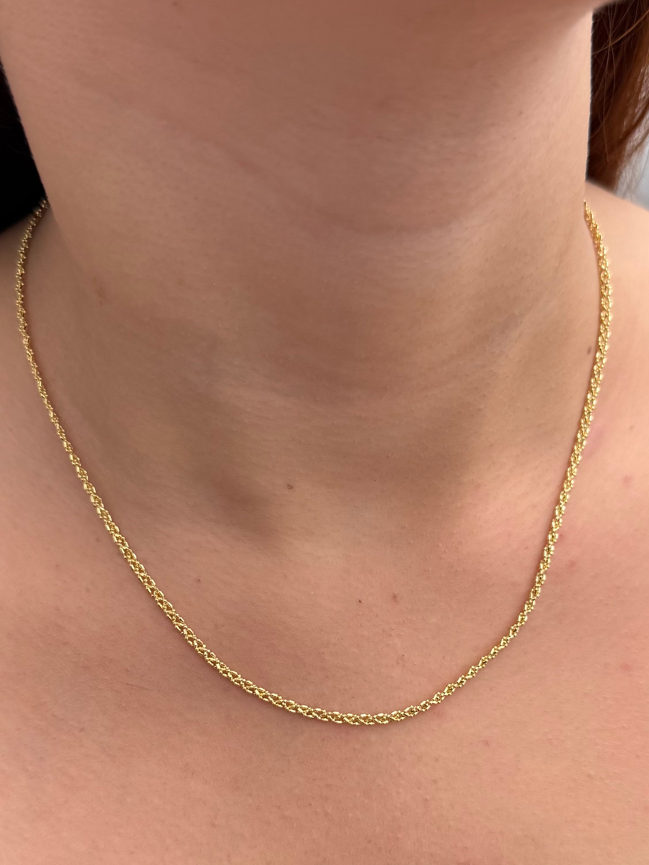 Cadena Palito Bolita 5.1gr / 45cm / 2.4mm — Oro Amarillo