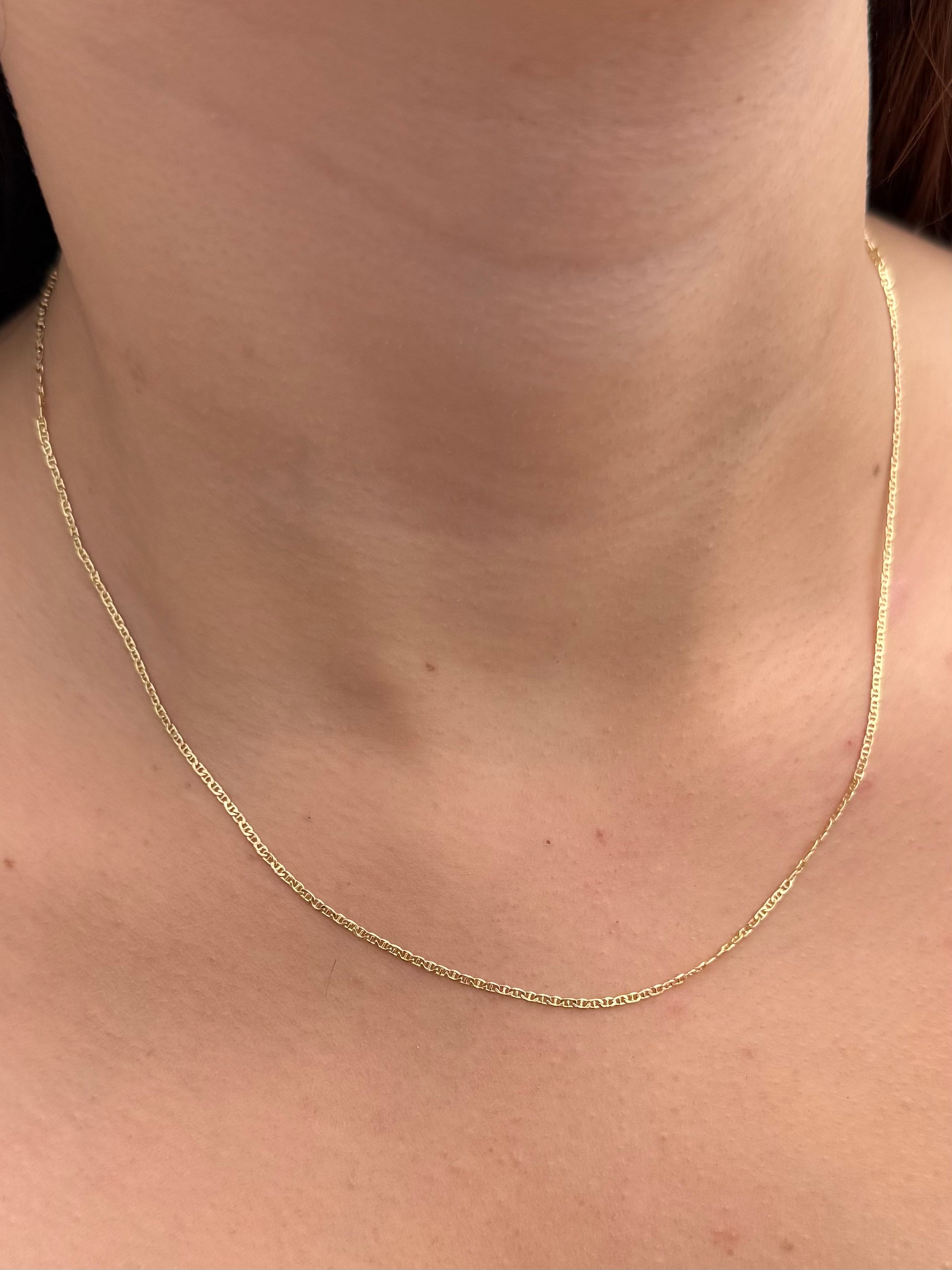 Cadena Escalera 1.25gr / 45cm / 1.5mm — Oro Amarillo