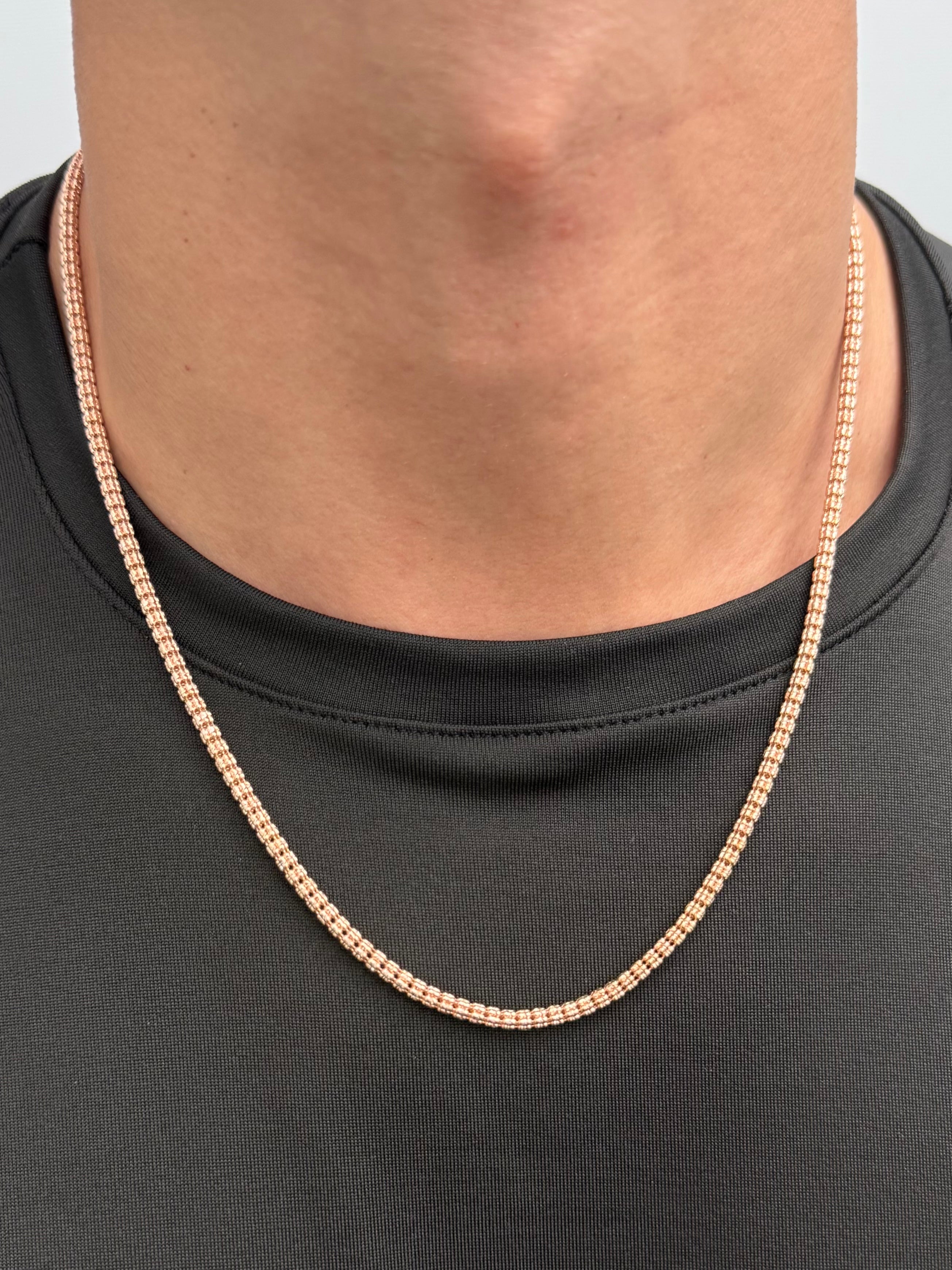 Cadena Canutillo 19.9gr / 55cm / 3.2mm — Oro Rosado