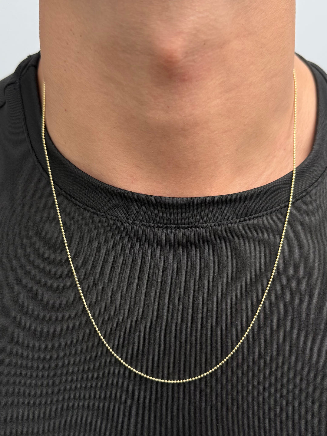 Cadena Militar 2.55gr / 60cm / 1mm — Oro Amarillo