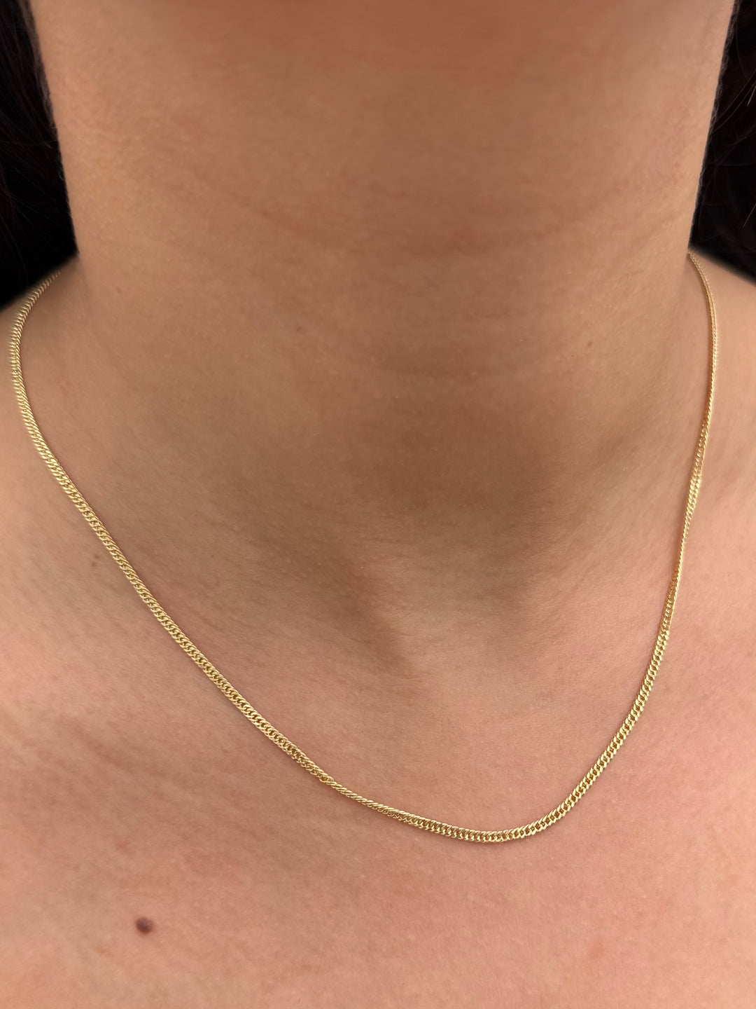Cadena doble eslabon 2.3gr / Largo 45cm — Oro Amarillo