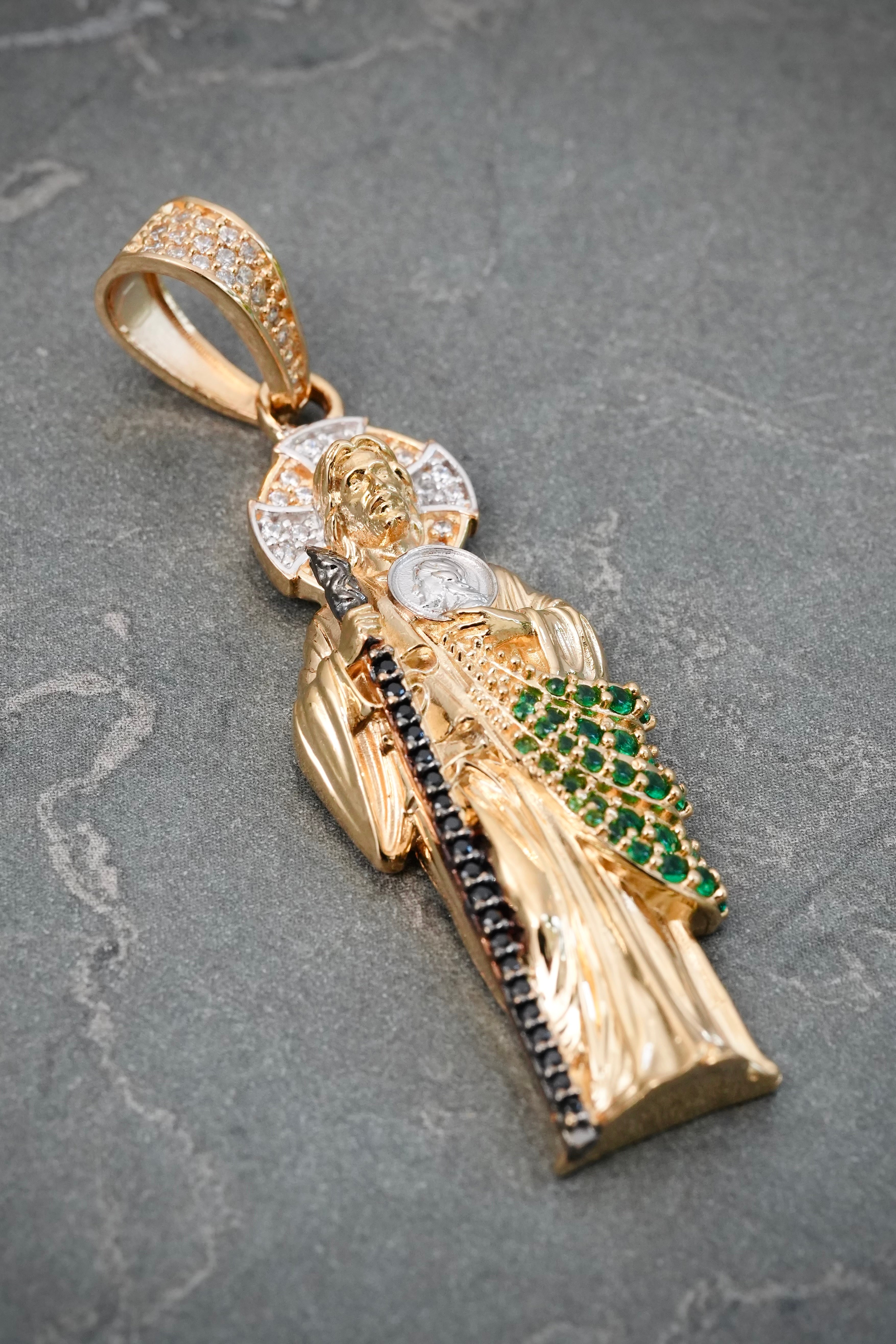 Dije San Judas Tadeo 10.5gr / 5.3cm / 15mm — Oro Amarillo