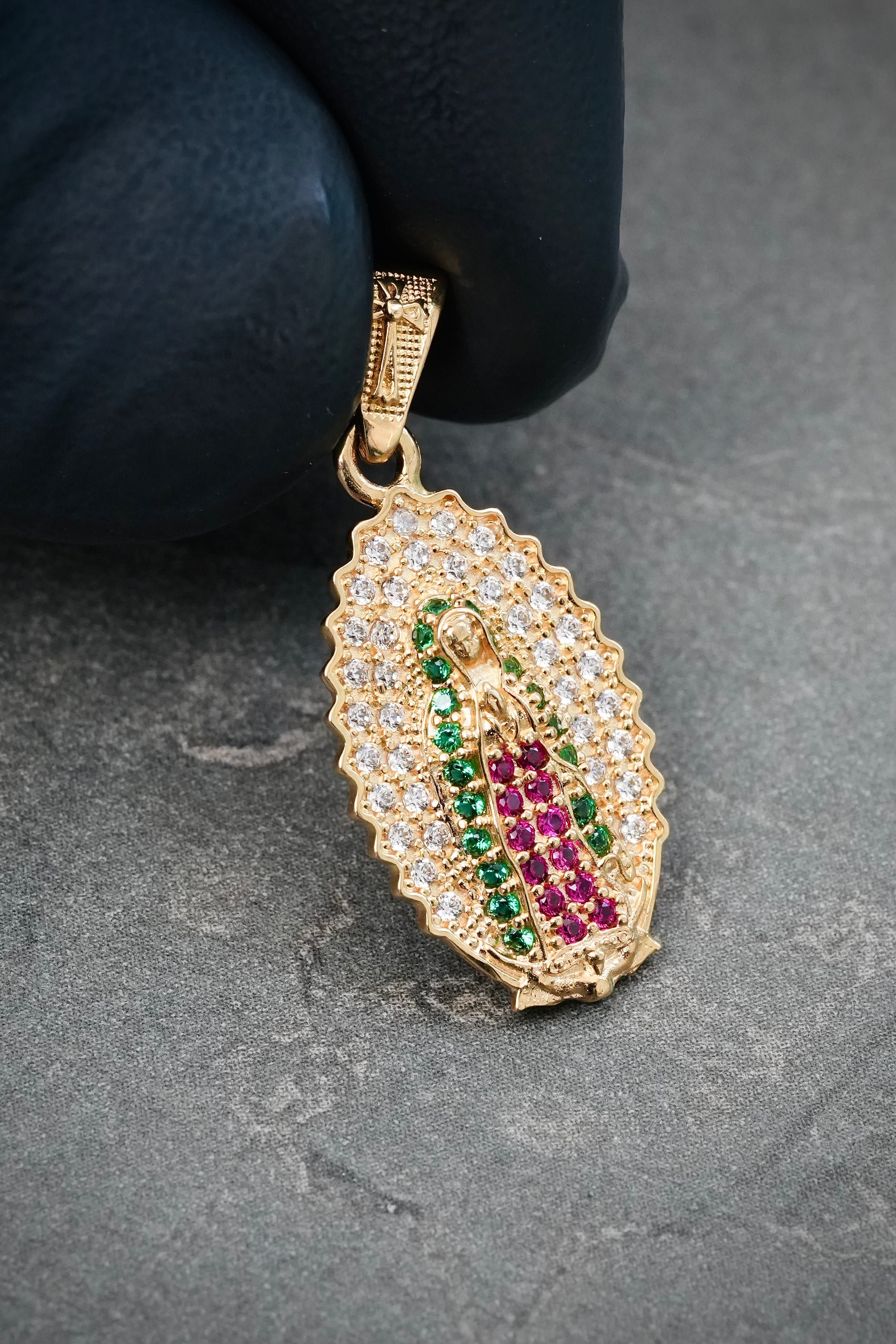 Dije Virgen de Guadalupe 2.1gr / 2.7cm / 11mm — Oro Amarillo