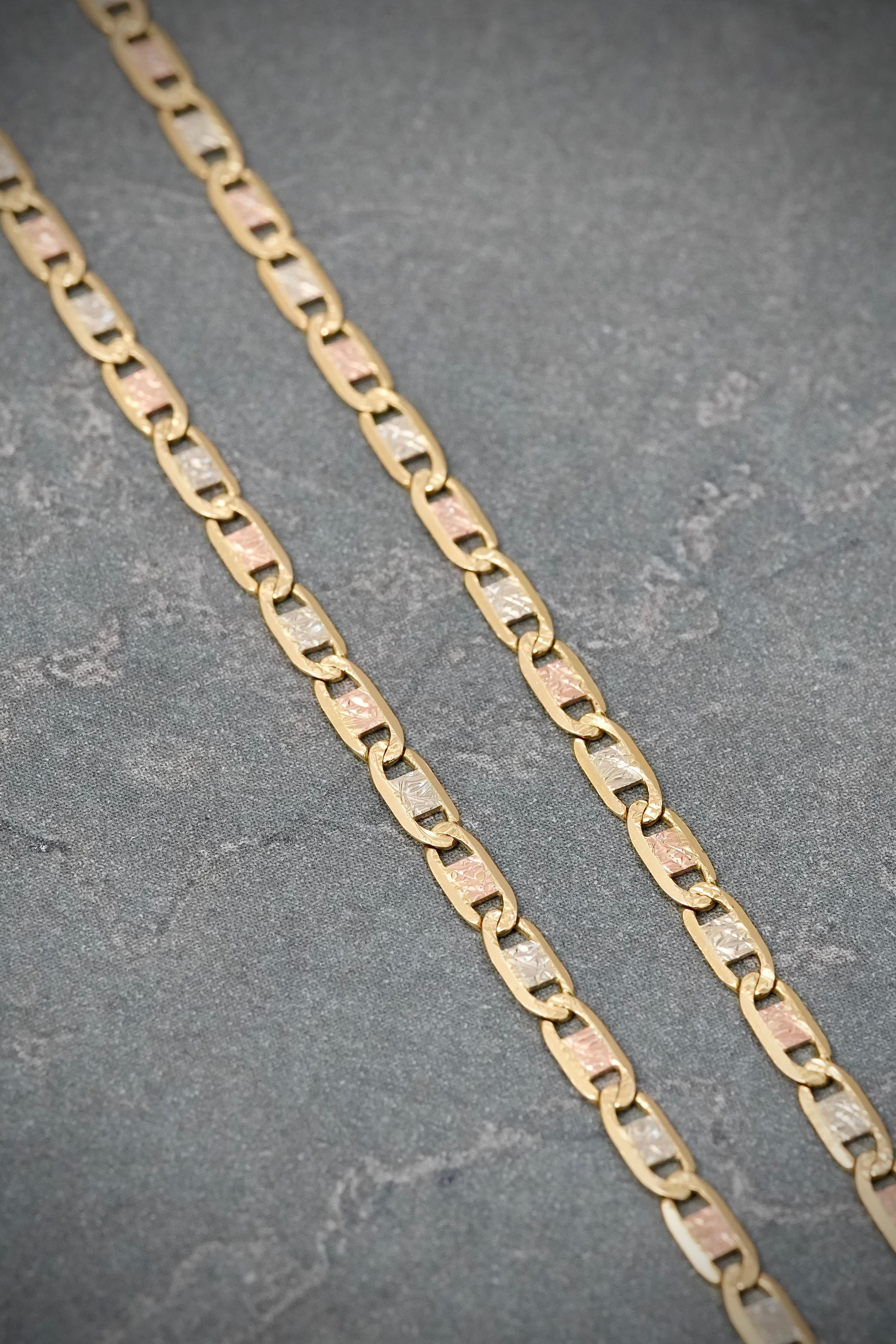 Cadena plana diamantada 4.75gr / Largo 45cm / Tres Oros italy +3 M