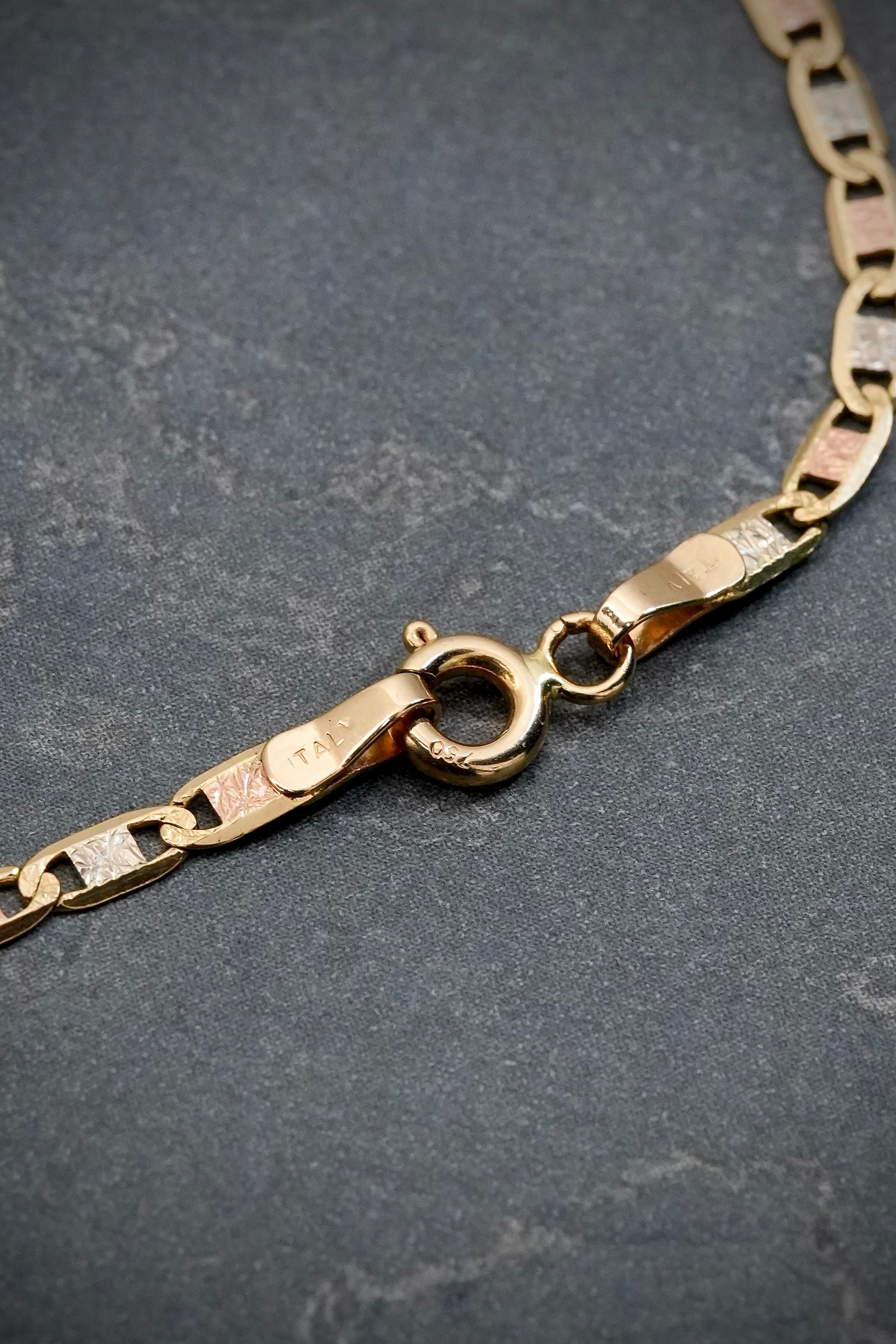 Cadena plana diamantada 4.75gr / Largo 45cm / Tres Oros italy +3 M