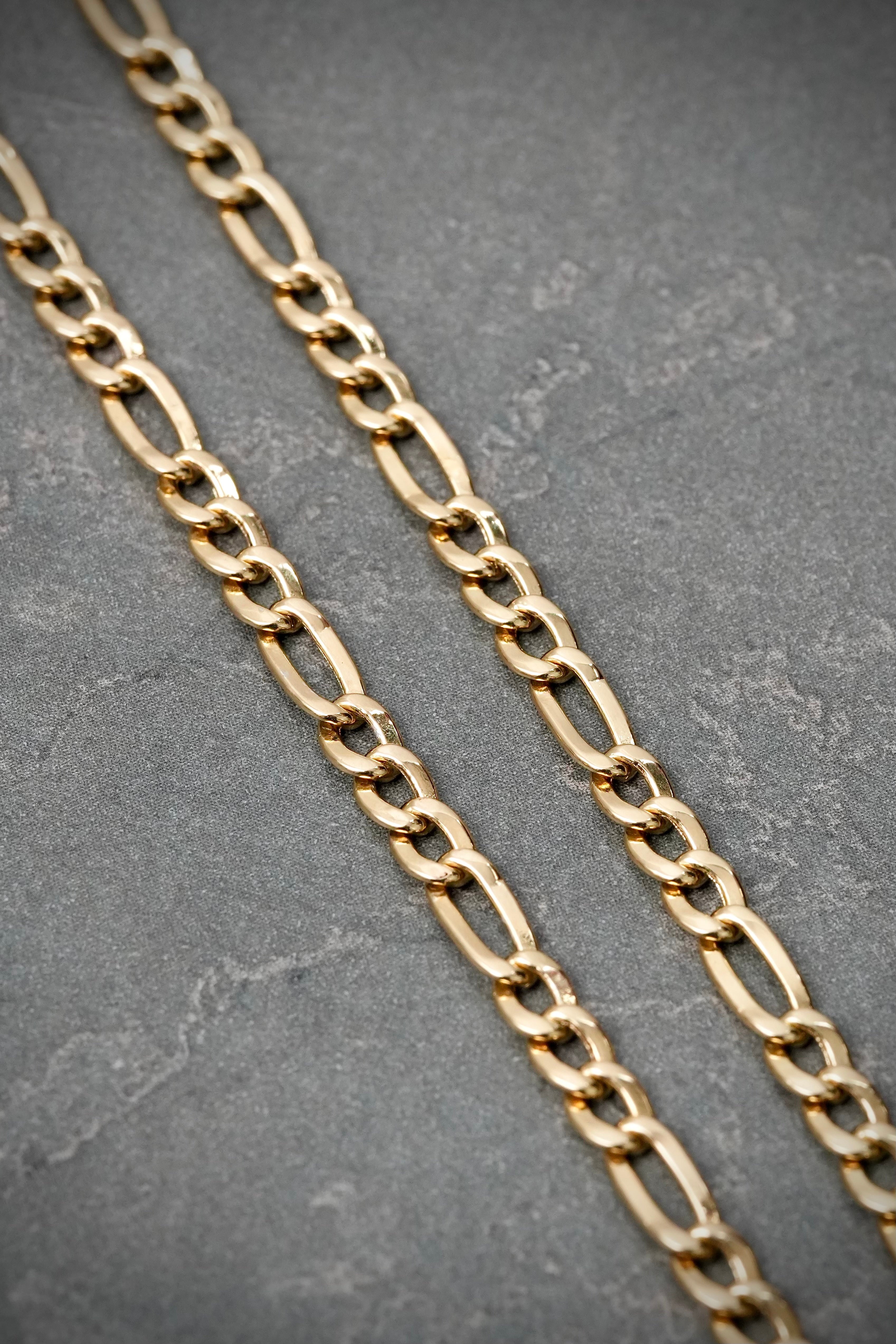 Cadena figaro 6.85gr / Largo 70cm / Oro Amarillo italy cte M