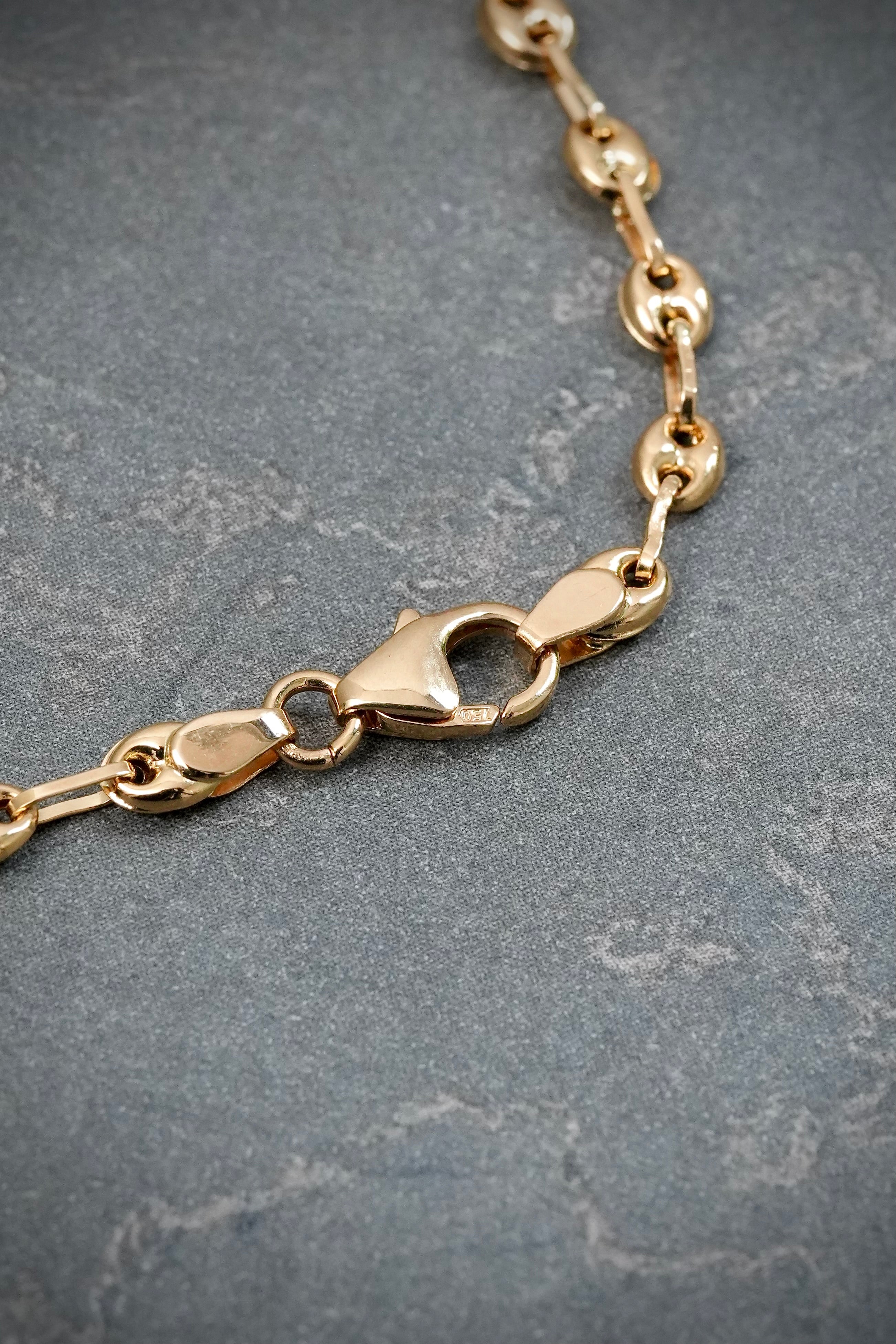 Cadena gc con swarovski blanco 8.3gr / Largo 40cm / Oro Amarillo Nac M