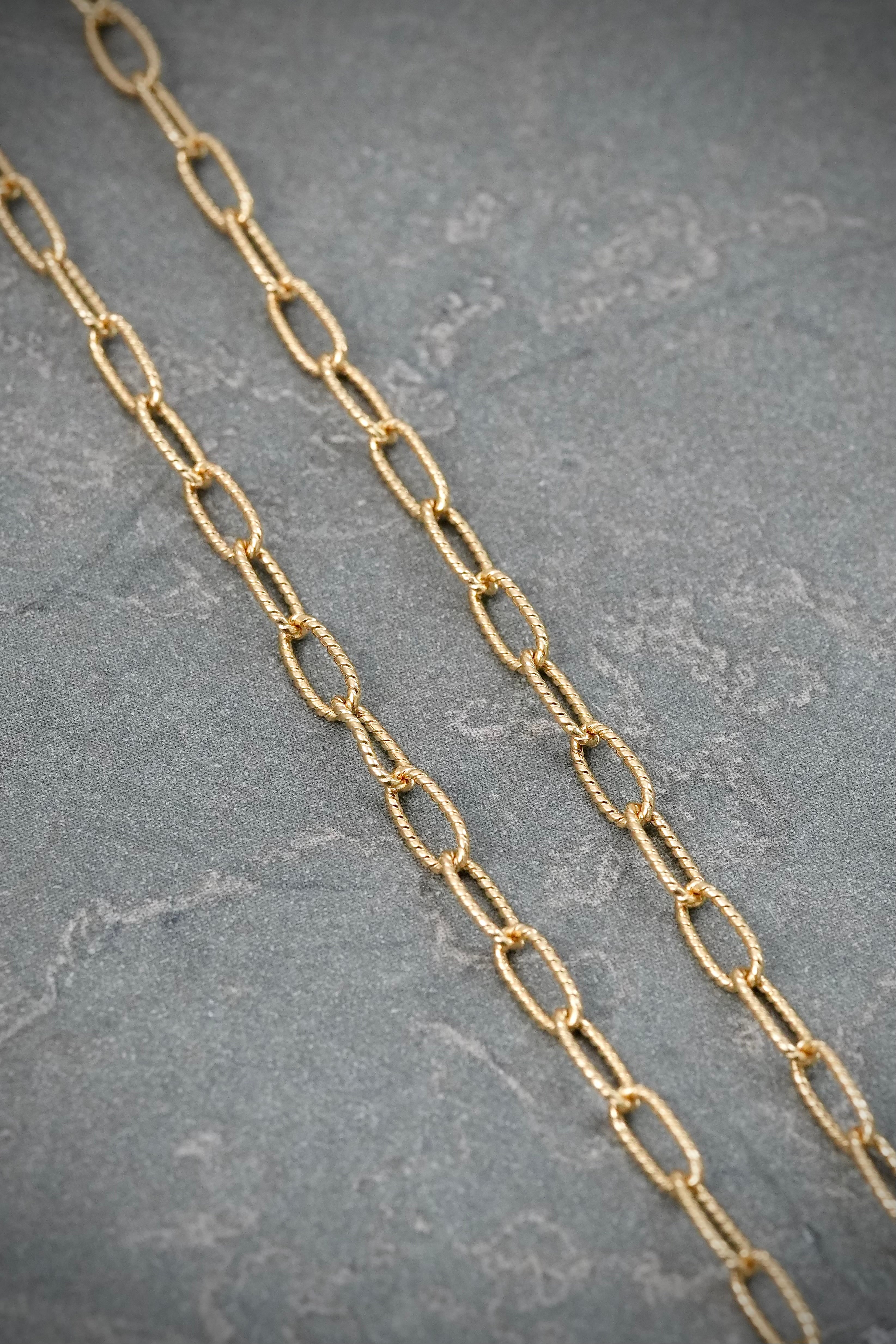 Cadena paper clip 4.7gr / Largo 50cm / Oro Amarillo italy +3 B