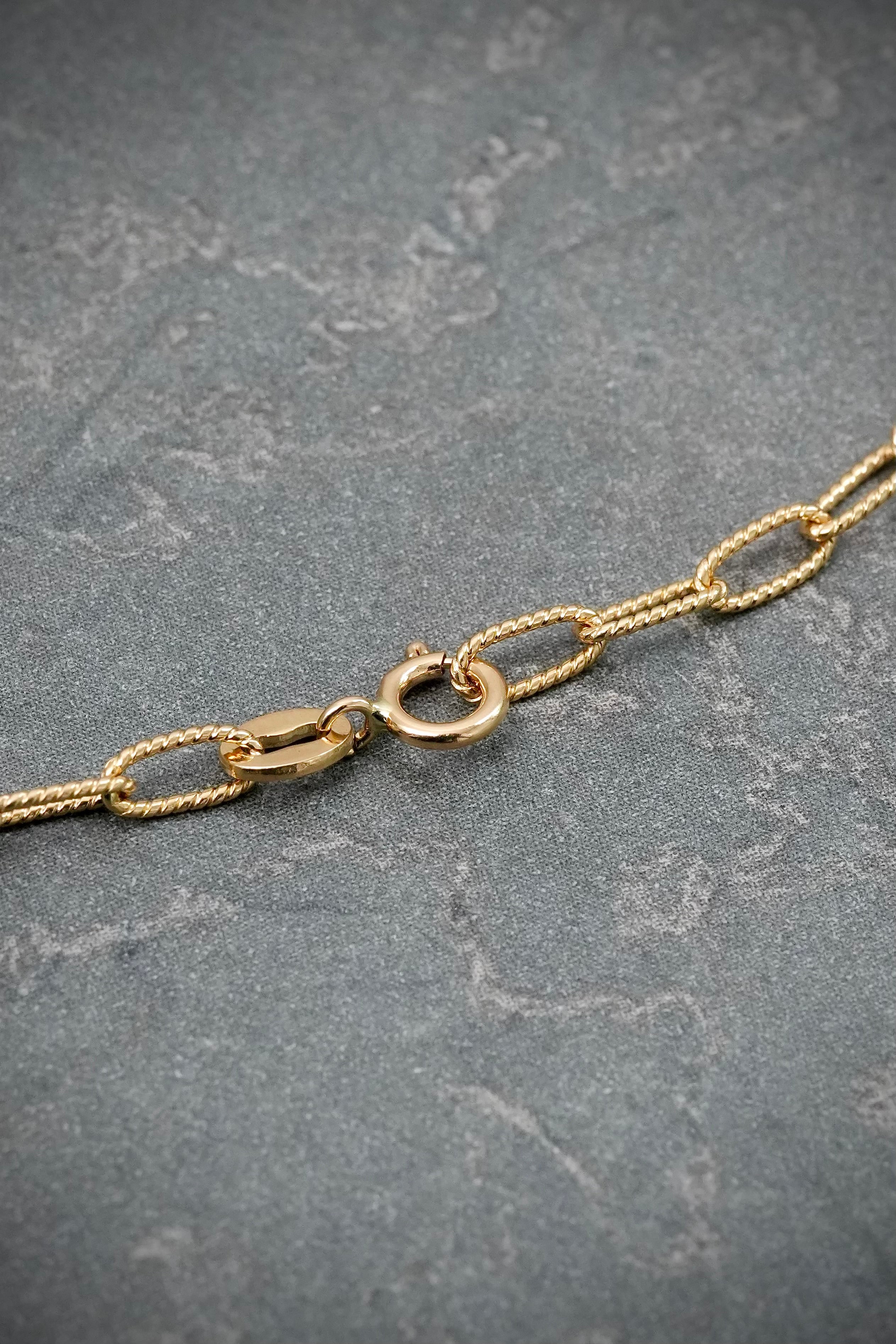 Cadena paper clip 4.7gr / Largo 50cm / Oro Amarillo italy +3 B