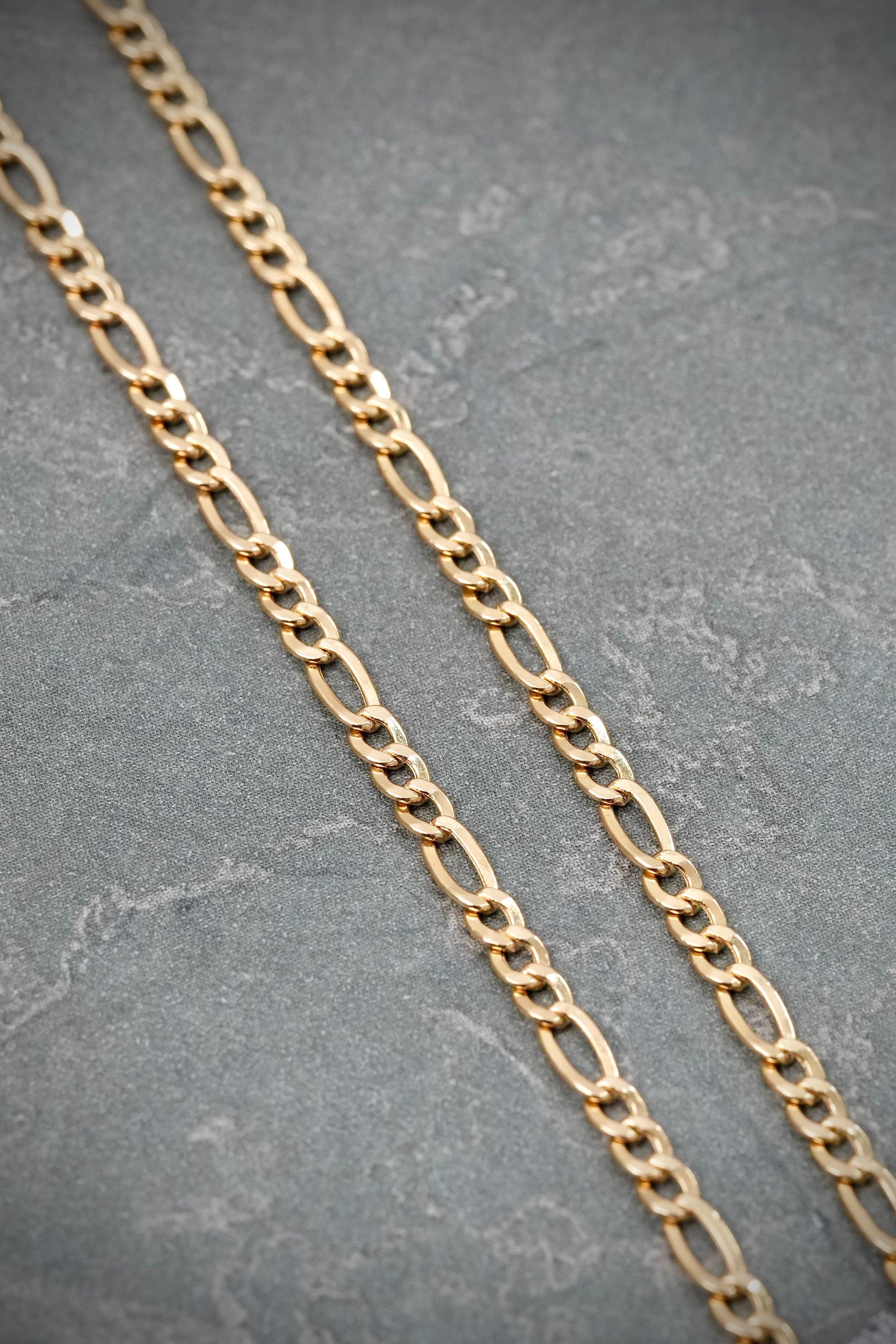 Cadena figaro 3.35gr / Largo 50cm / Oro Amarillo italy cte B