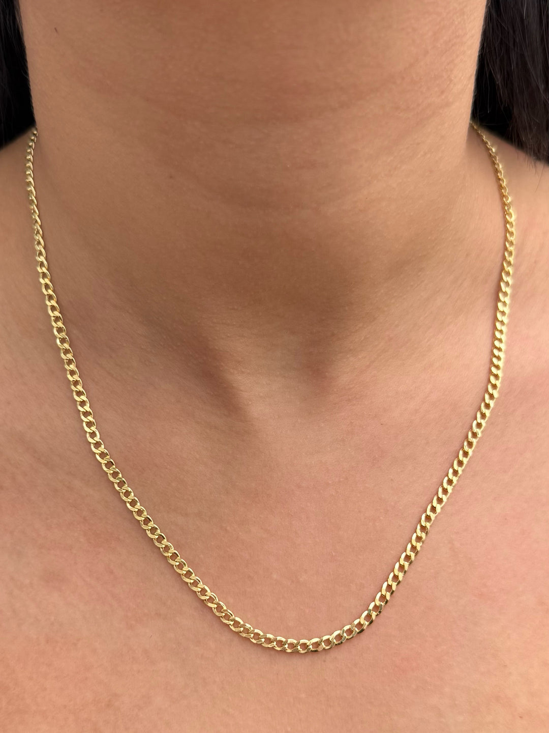 Cadena Cubana 5.75gr / 55cm / 3.3mm — Oro Amarillo
