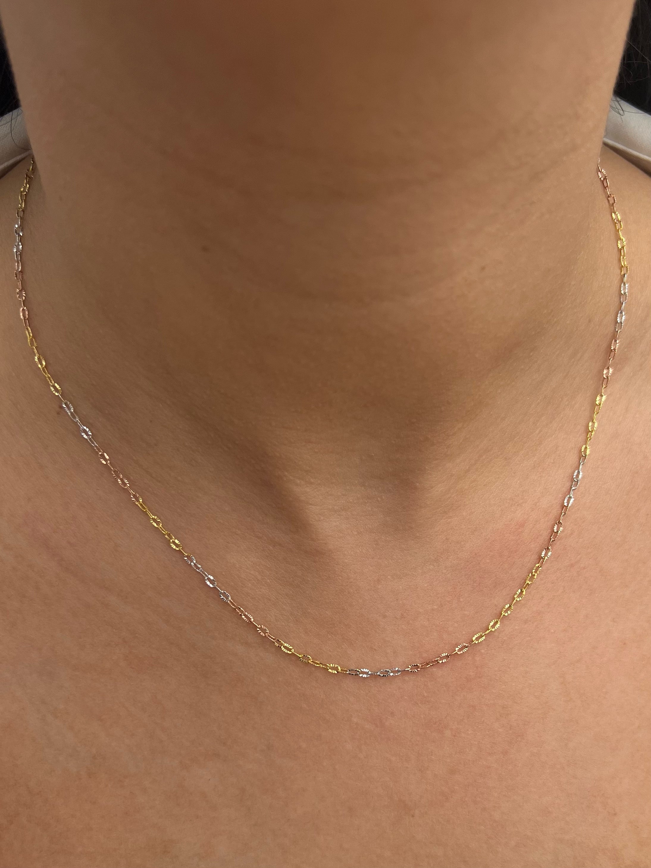 Cadena aro seguido diamantado 1.9gr / Largo 45 cm — Tres Oros