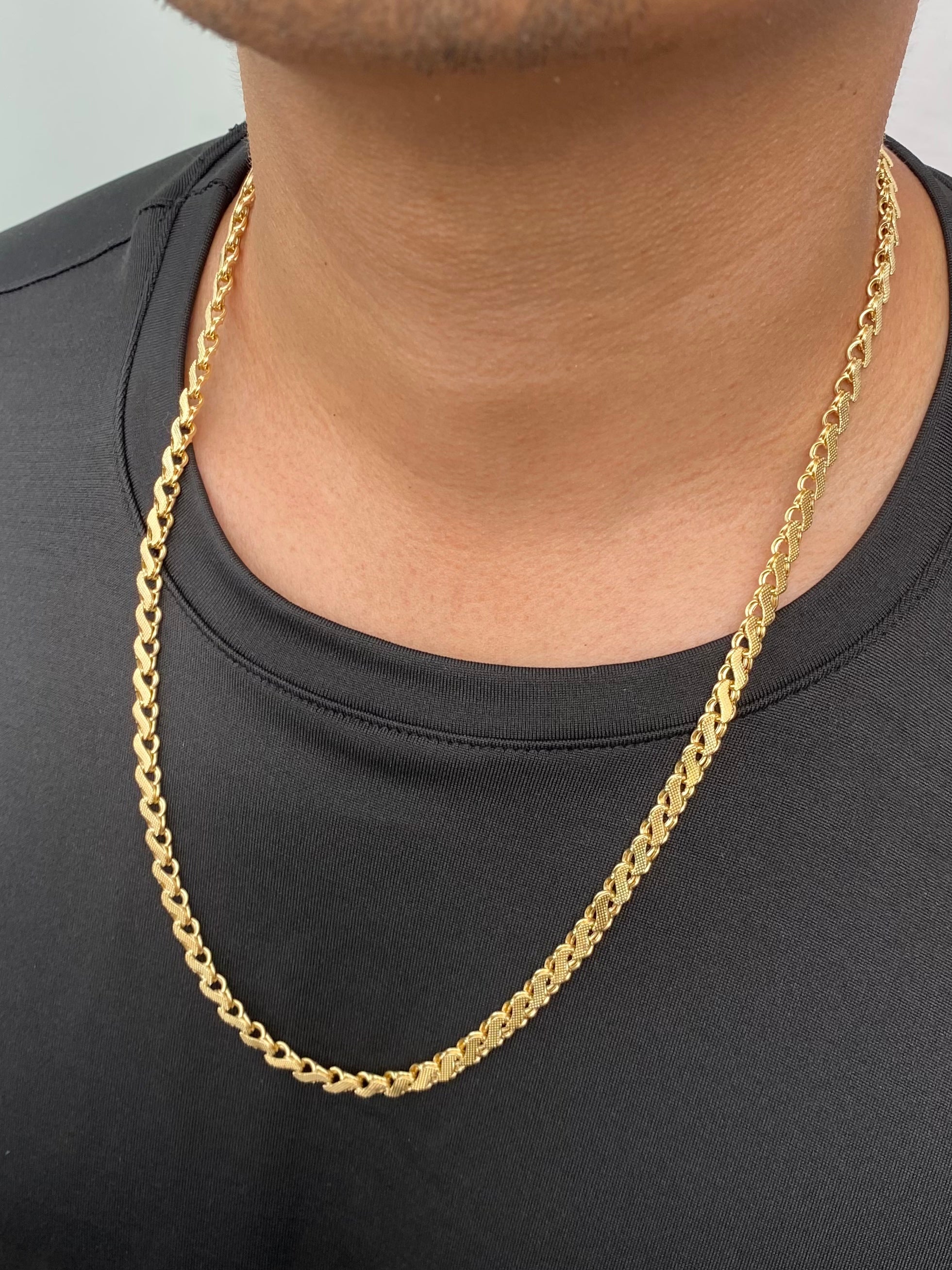 Cadena Rustica 24gr / 60cm / 5.5mm — Oro Amarillo 18K