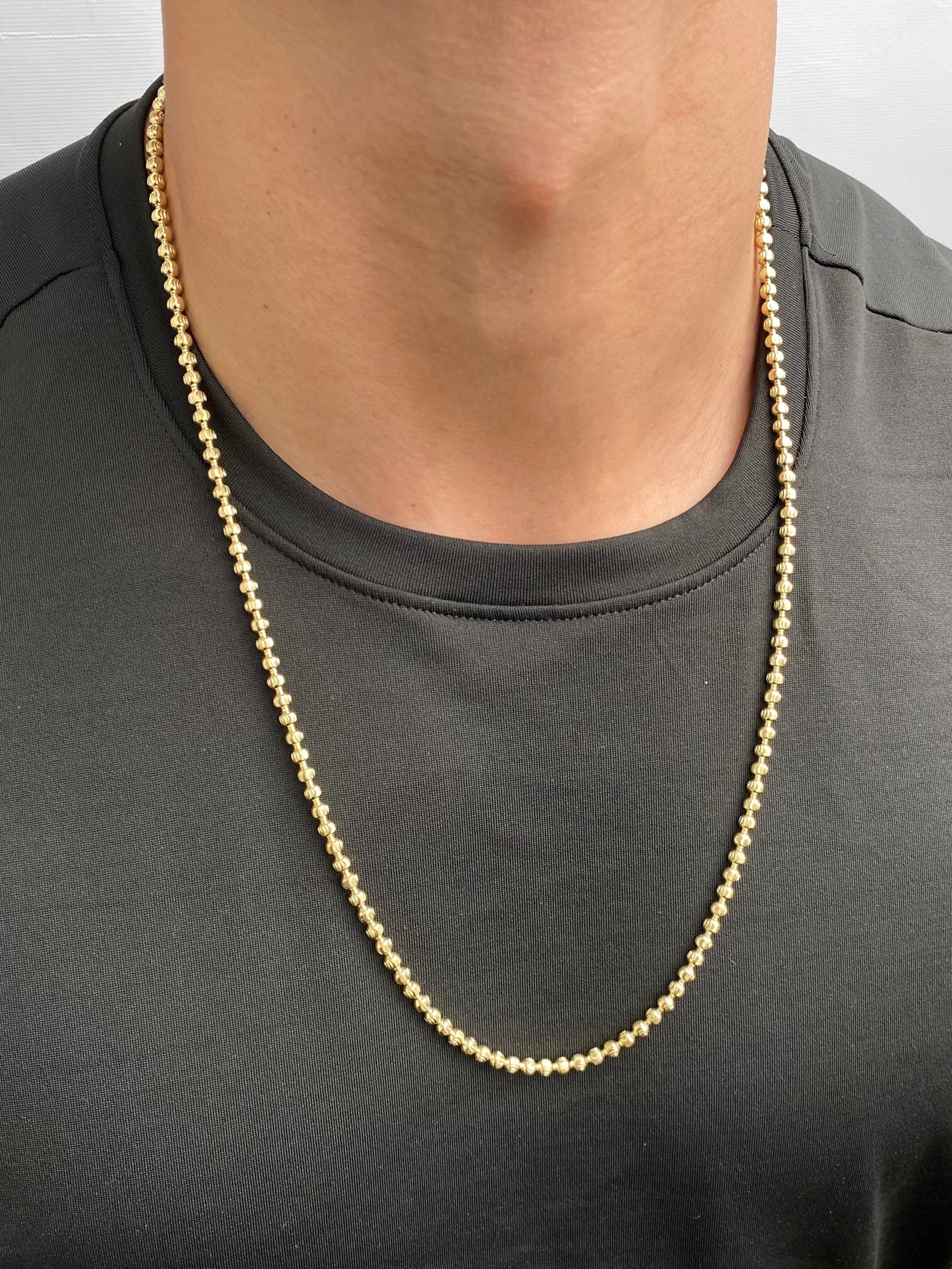 Cadena militar diamantada 4mm 29.8gr / Largo 70cm / Oro Amarillo (Joya) M