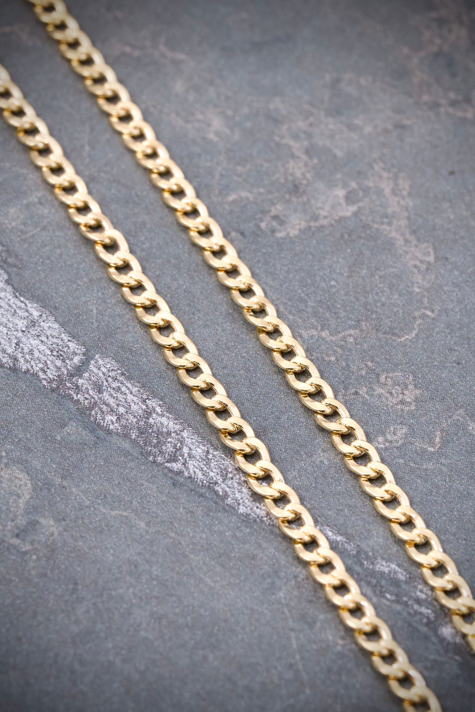 Cadena Cubana 7.1gr / Largo 60cm / Oro Amarillo italy cte B