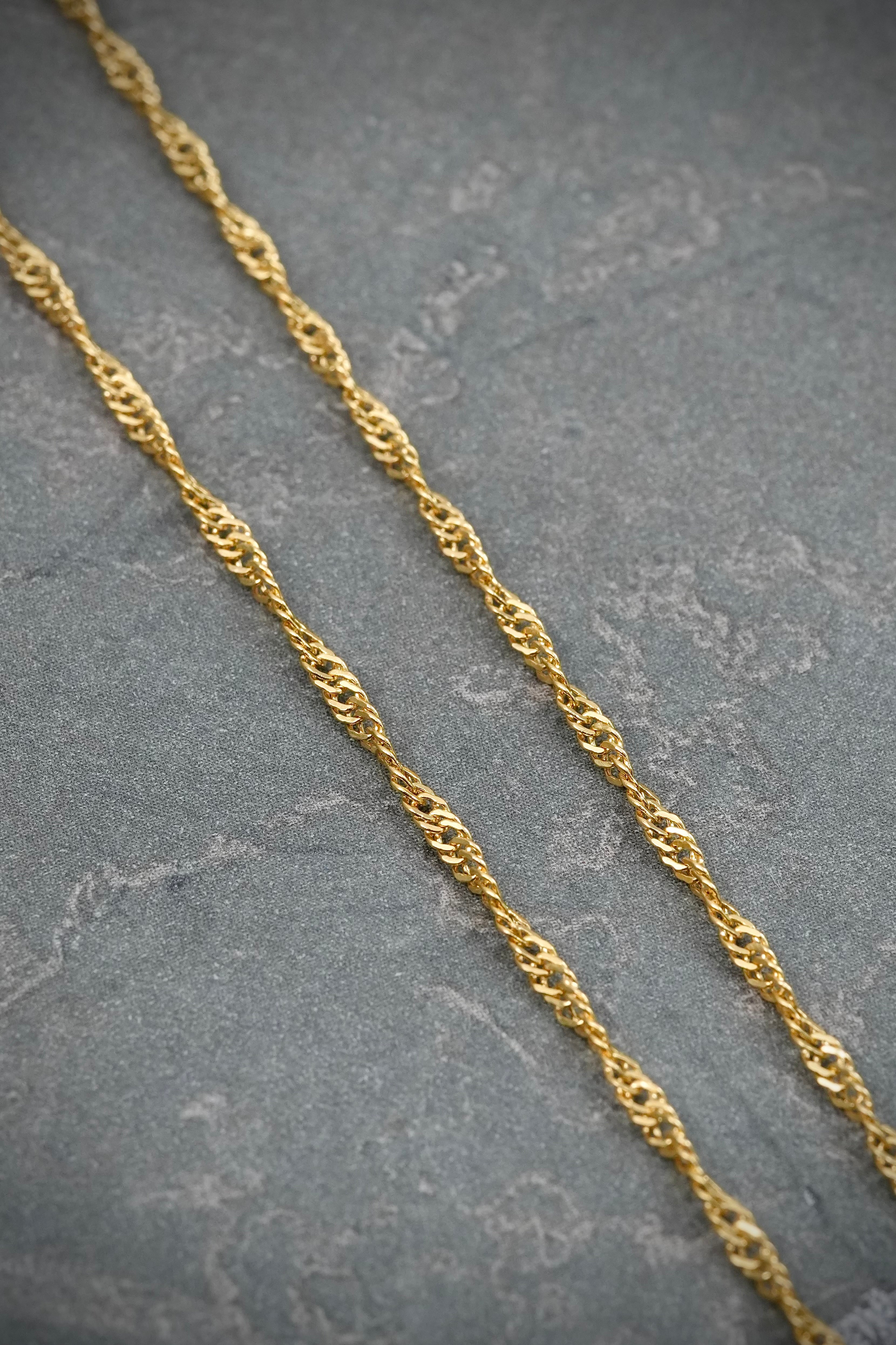 Cadena Singapur 1.4gr / Largo 50cm / Oro Amarillo italy +3 B