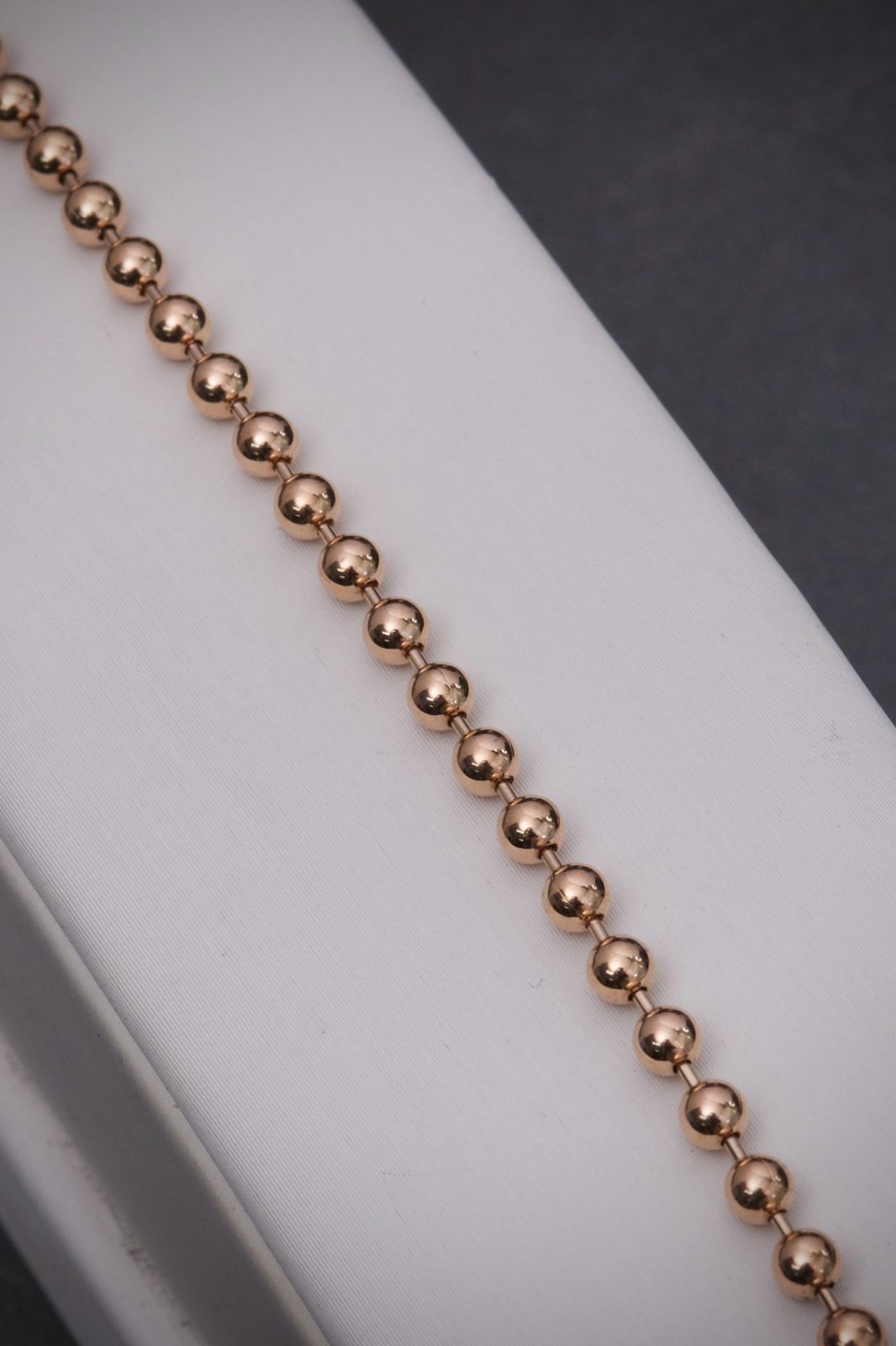 Tobillera militar #3mm 9.2gr / Largo 27.5cm / Oro Rosado Nac M