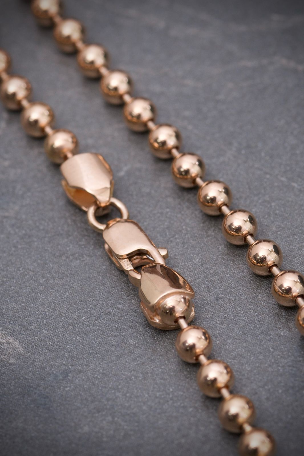 Tobillera militar #3mm 9.2gr / Largo 27.5cm / Oro Rosado Nac M