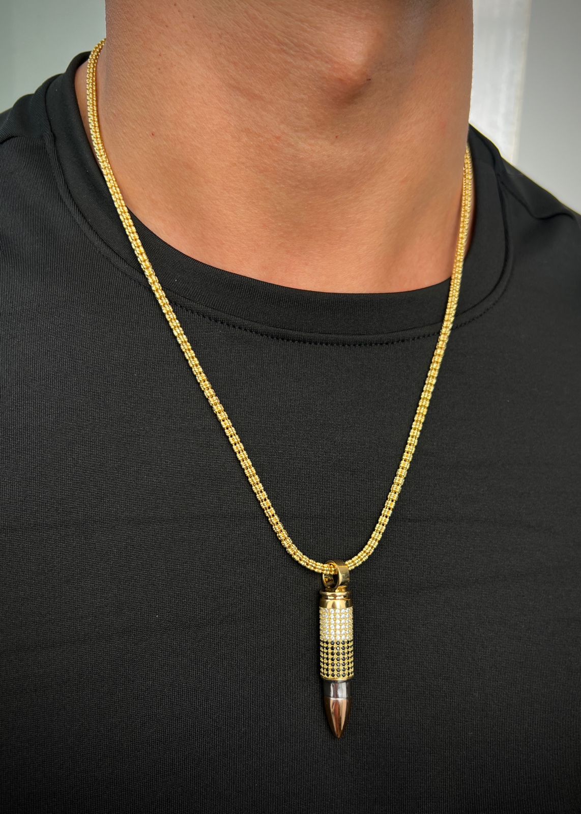 Dije bala 16.6gr / Largo 5.3cm / Tres Oros Nac M