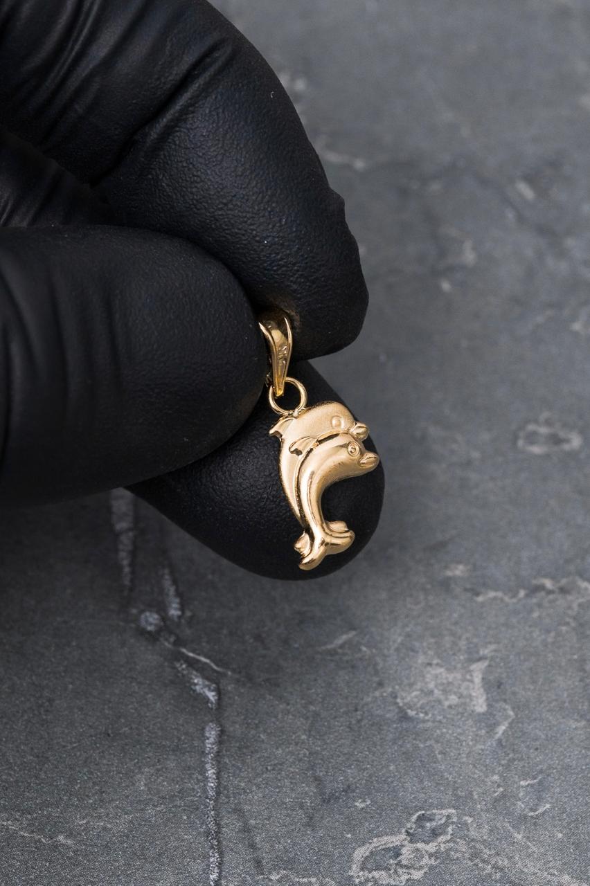 Dije de delfin 0.55gr / Largo 2.1cm / Oro Amarillo Nac B