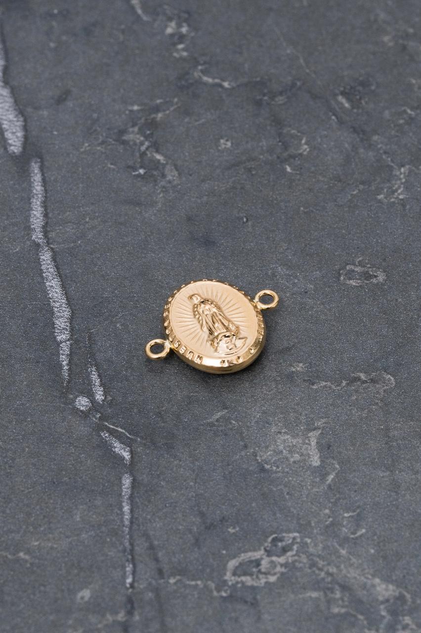 Herraje virgen de guadalupe 0.9gr / Largo 1.8cm / Oro Amarillo Nac B