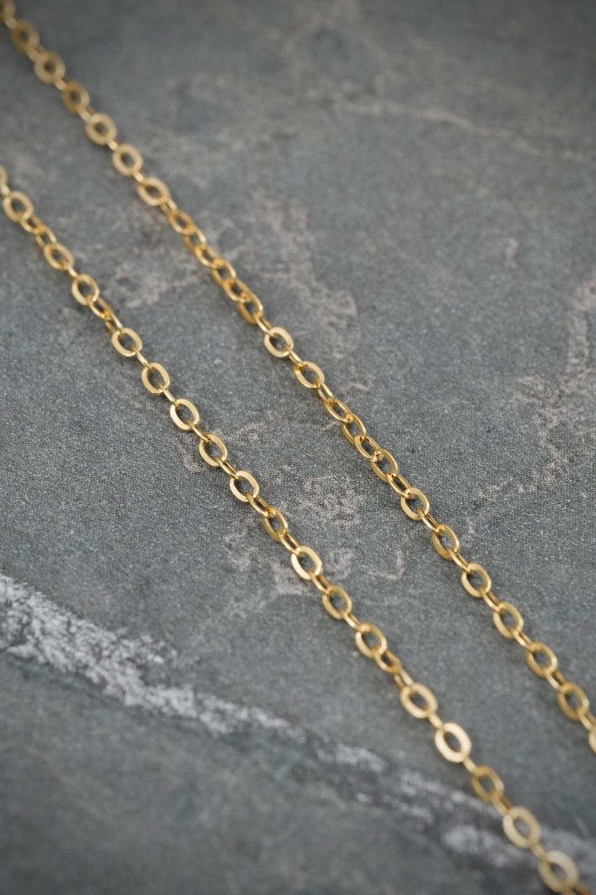Cadena aro seguido diamantada 0.7gr / Largo 45cm — Oro Amarillo