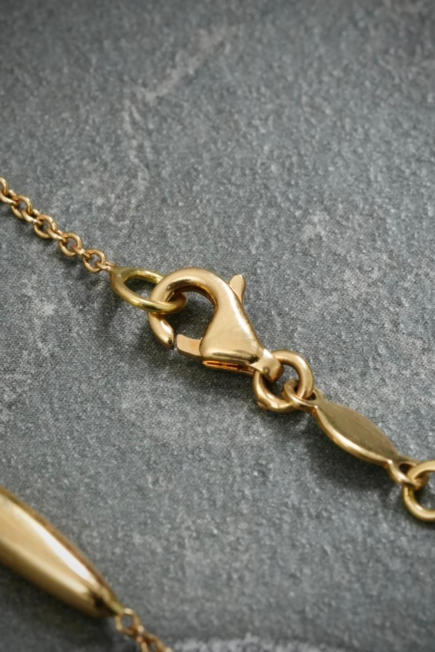 Pulso tejido rolon con swarovski blanco 2.5gr — Oro Amarillo