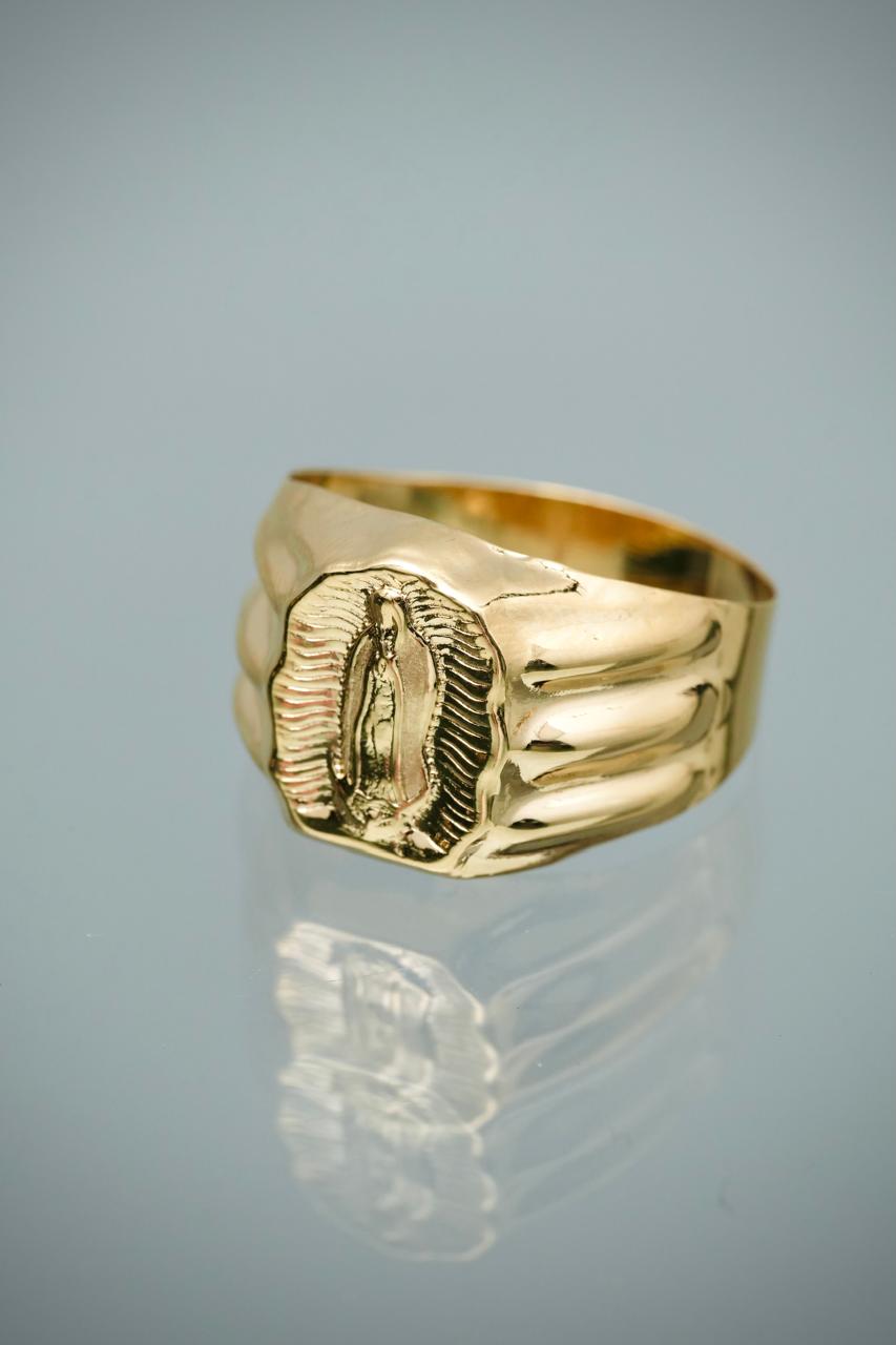 Anillo virgen de Guadalupe 3.45gr / Talla 8 1/4 / Oro Amarillo Nac B
