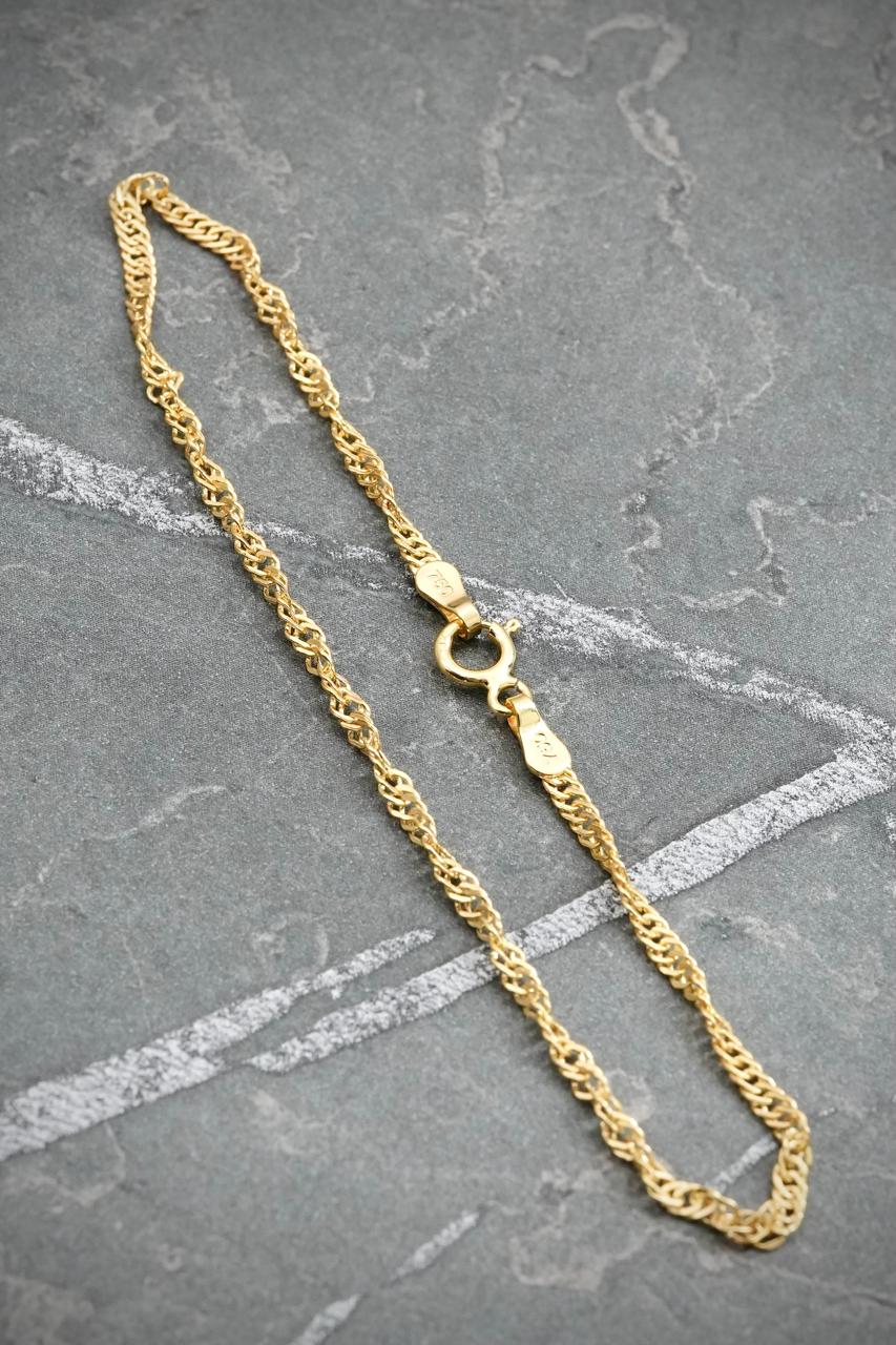 Pulso Singapur 0.9gr / 18.5cm / 2mm — Oro Amarillo