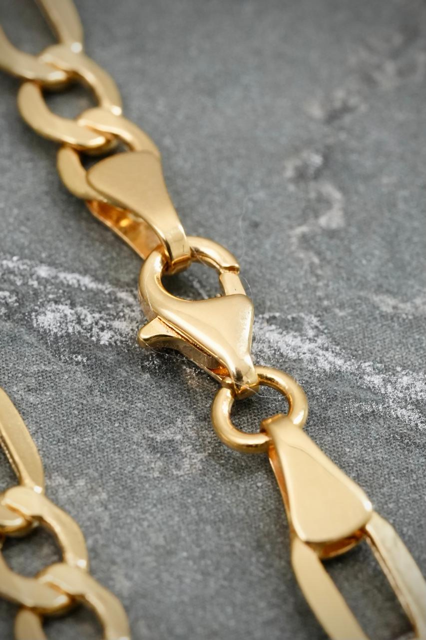 Pulso Figaro 3.1gr / 19cm / 4.8mm — Oro Amarillo