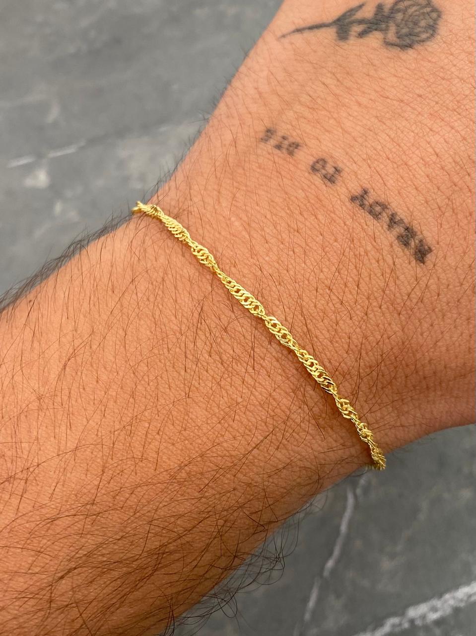 Pulso Singapur 0.9gr / 18.5cm / 2mm — Oro Amarillo