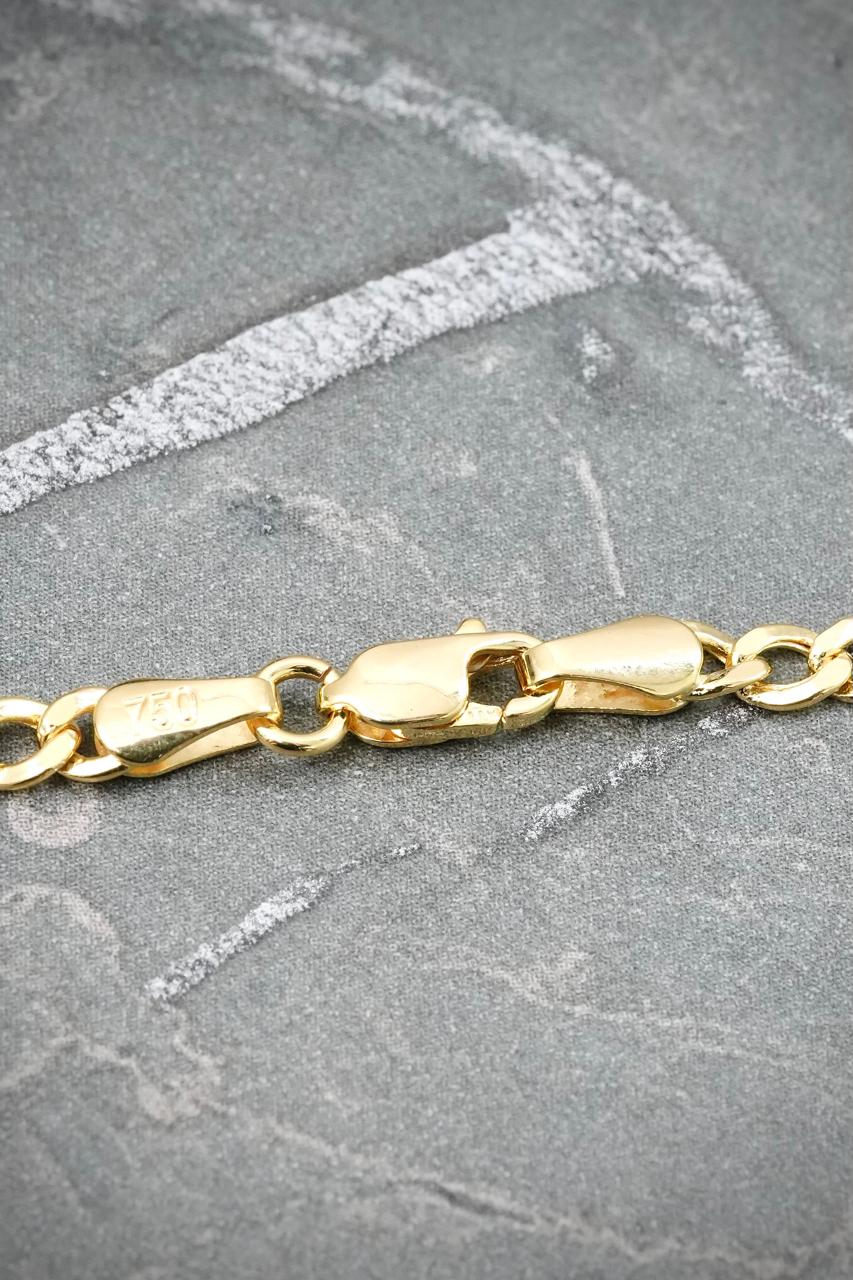 Cadena Cubana 6.35gr / 60cm / 3.2mm — Oro Amarillo