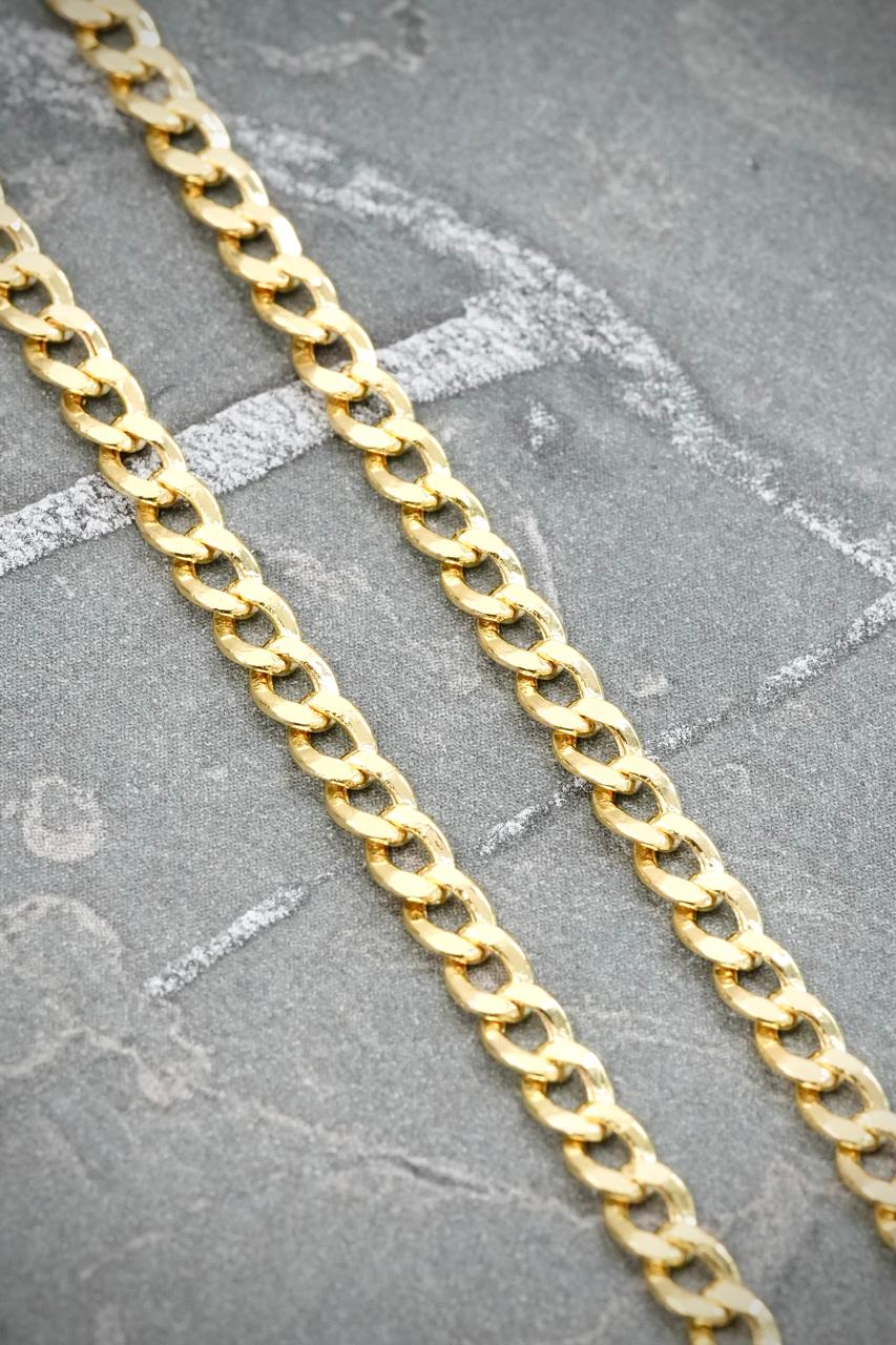 Cadena Cubana 6.35gr / 60cm / 3.2mm — Oro Amarillo