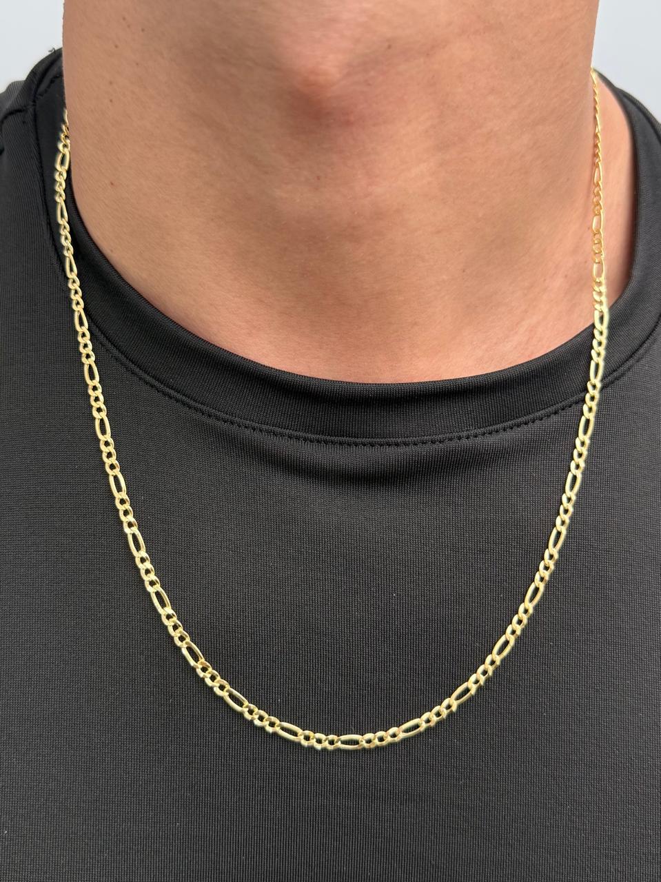 Cadena Figaro 6.7gr / 60cm / 3mm — Oro Amarillo