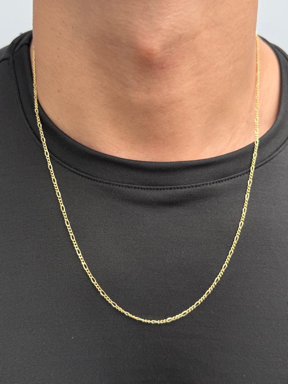 Cadena Figaro 2.2gr / 60cm / 1.9mm — Oro Amarillo