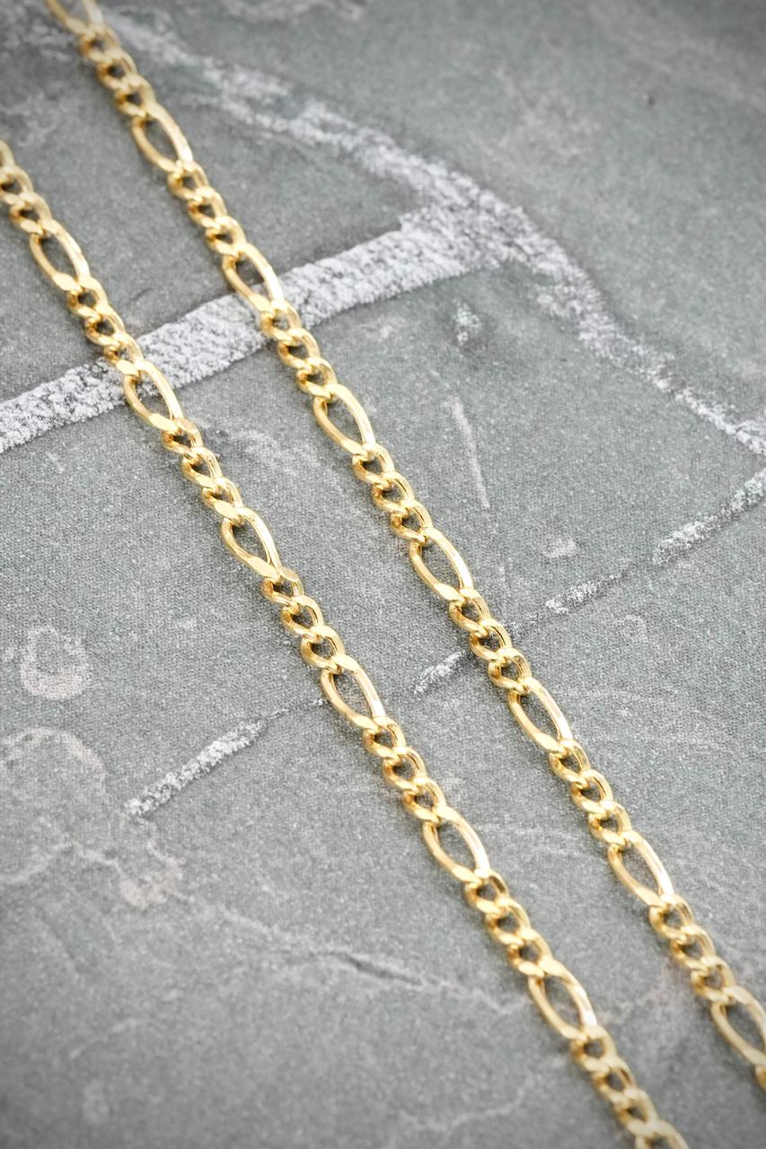 Cadena Figaro 2.2gr / 60cm / 1.9mm — Oro Amarillo