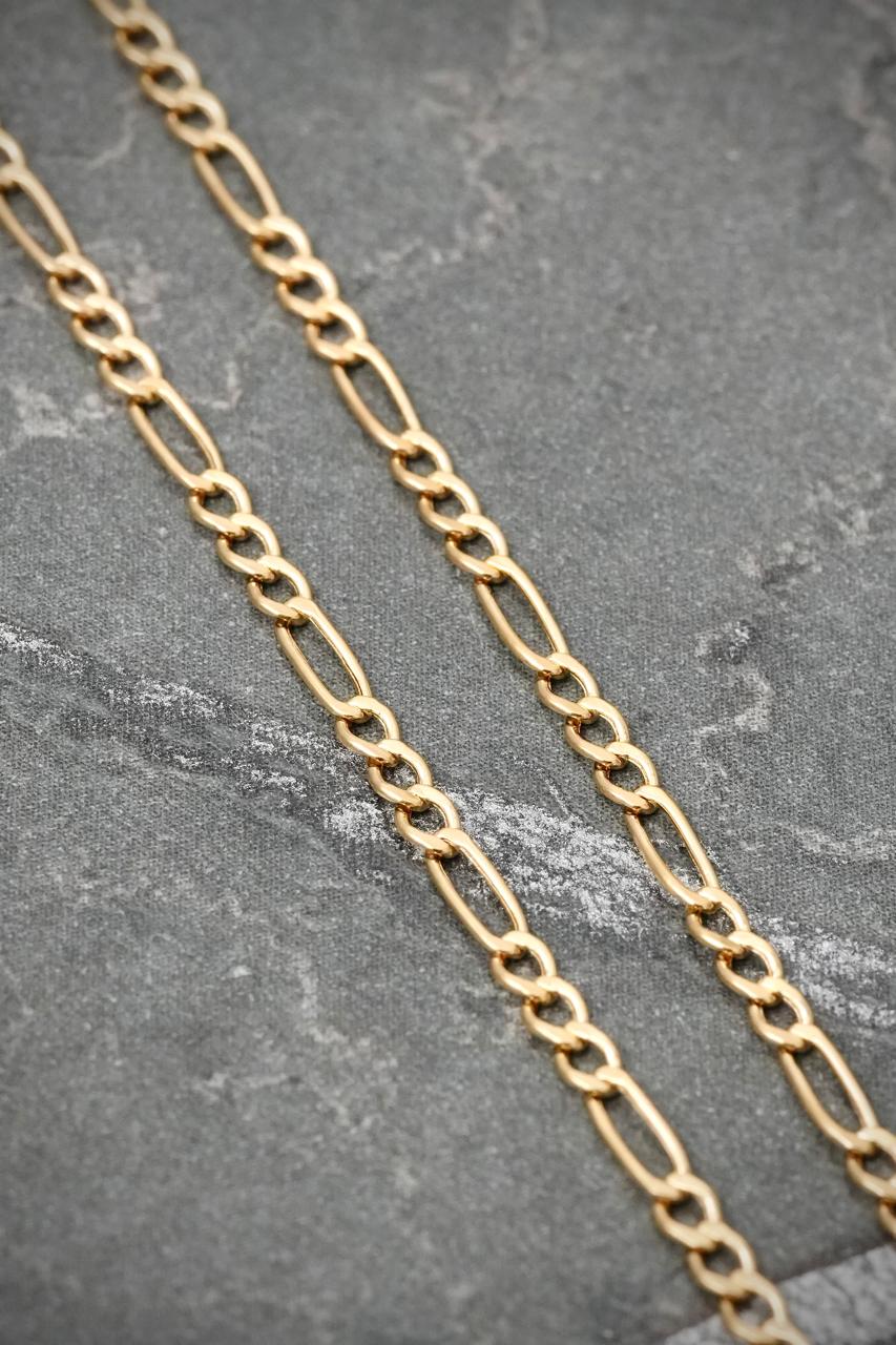Cadena Figaro 1.55gr / 50cm / 1.9mm — Oro Amarillo