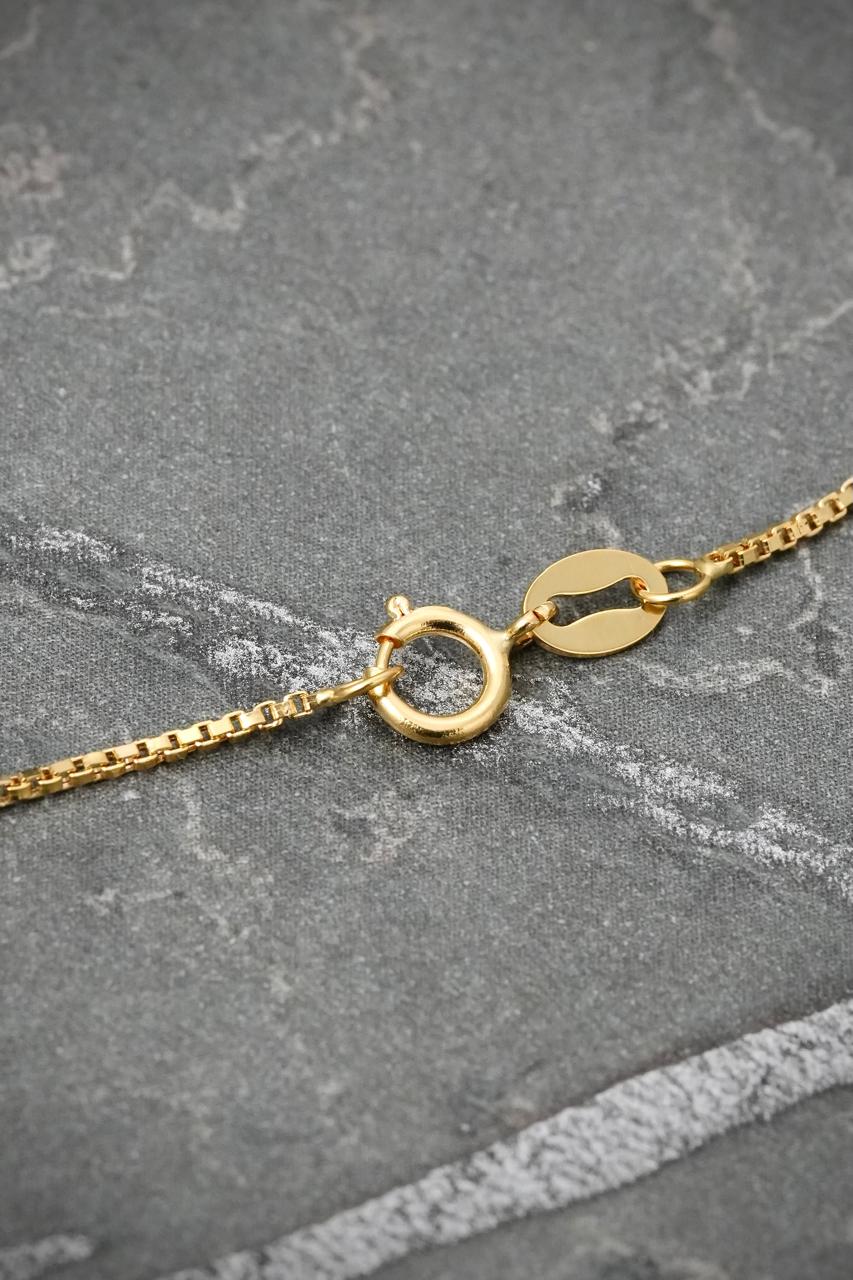 Cadena Veneciana 3.75gr / 50cm / 1mm — Oro Amarillo