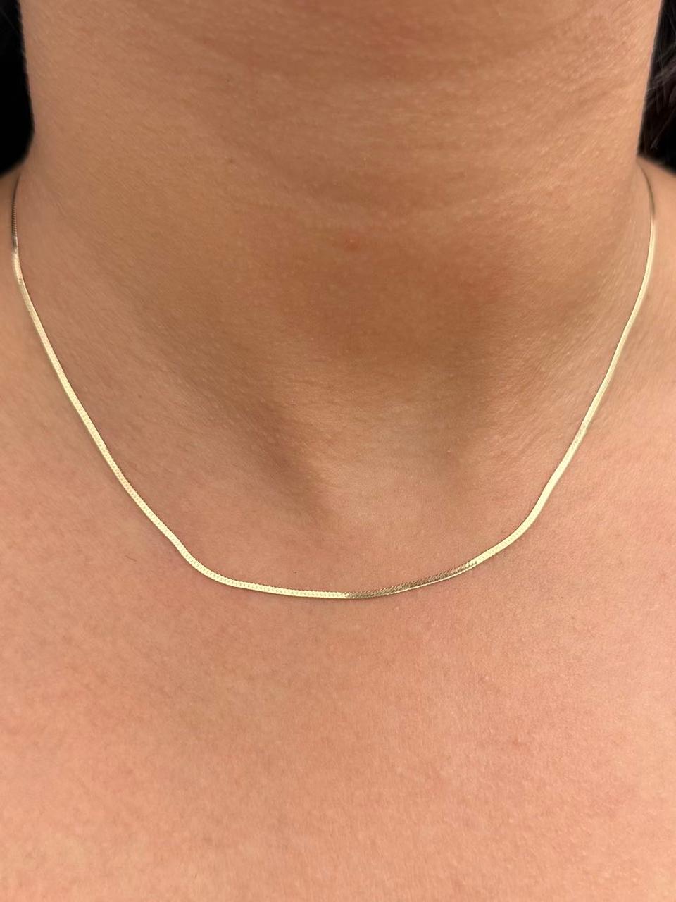 Cadena Mini Serpiente 1.25gr / 40cm / 1.2mm — Oro Amarillo