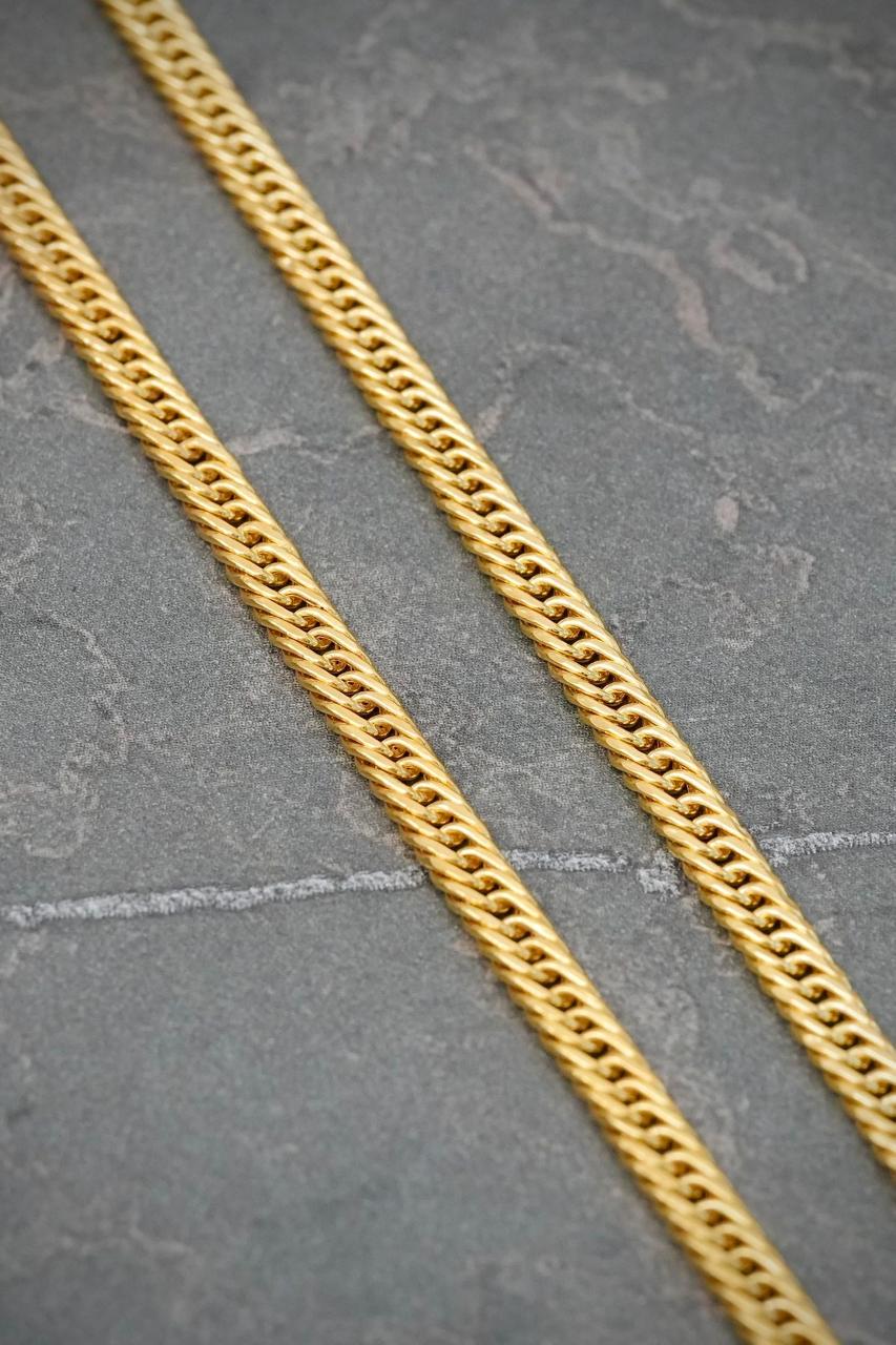 Cadena Cubana 7.1gr / 60cm / 3.7mm — Oro Amarillo