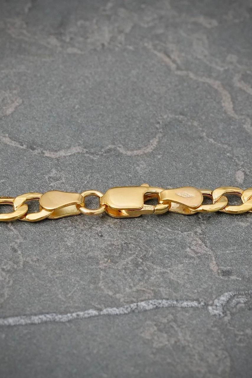 Cadena Figaro 6.7gr / 60cm / 4.4mm — Oro Amarillo