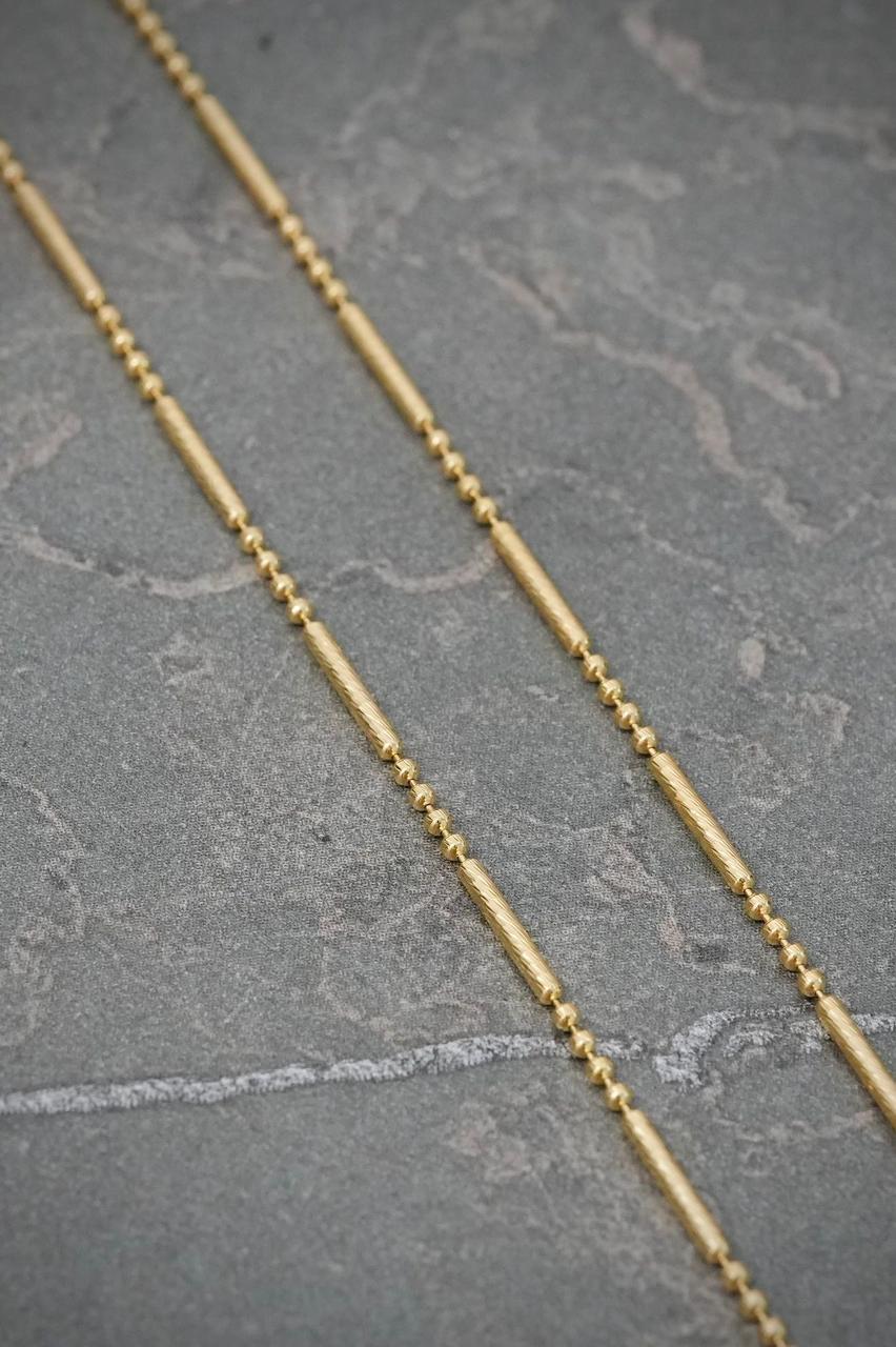 Cadena Palito Bolita 3.5gr / 60cm / 1.1mm — Oro Amarillo
