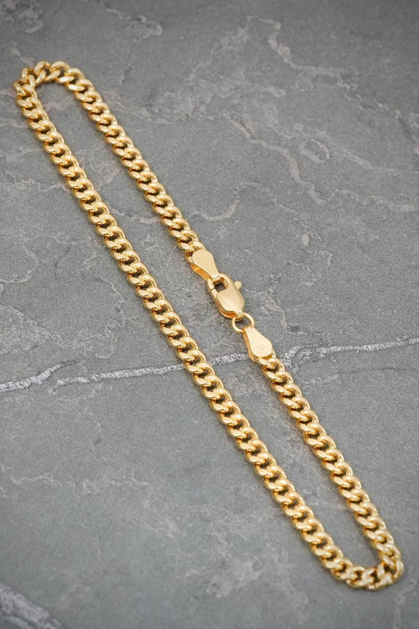Pulso Cubano 4.5gr / 22cm / 3.8mm — Oro Amarillo