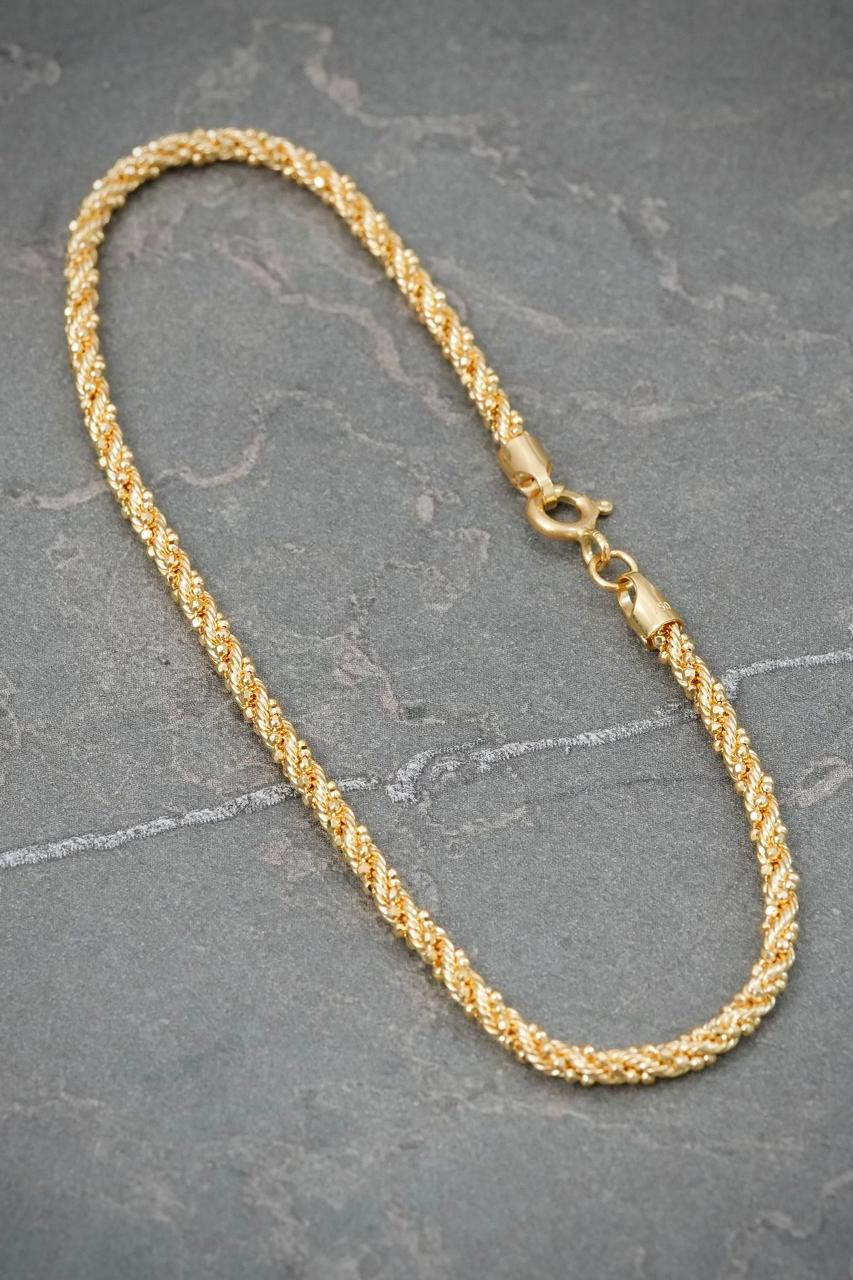 Pulso Lazo Diamantado 3.3gr / 19.5cm / 2.5mm — Oro Amarillo