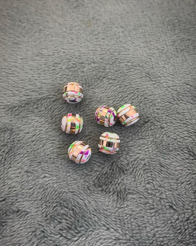 Neoro multicolor 6mm 3 rayas 0.14gr / Oro Rosado Nac B